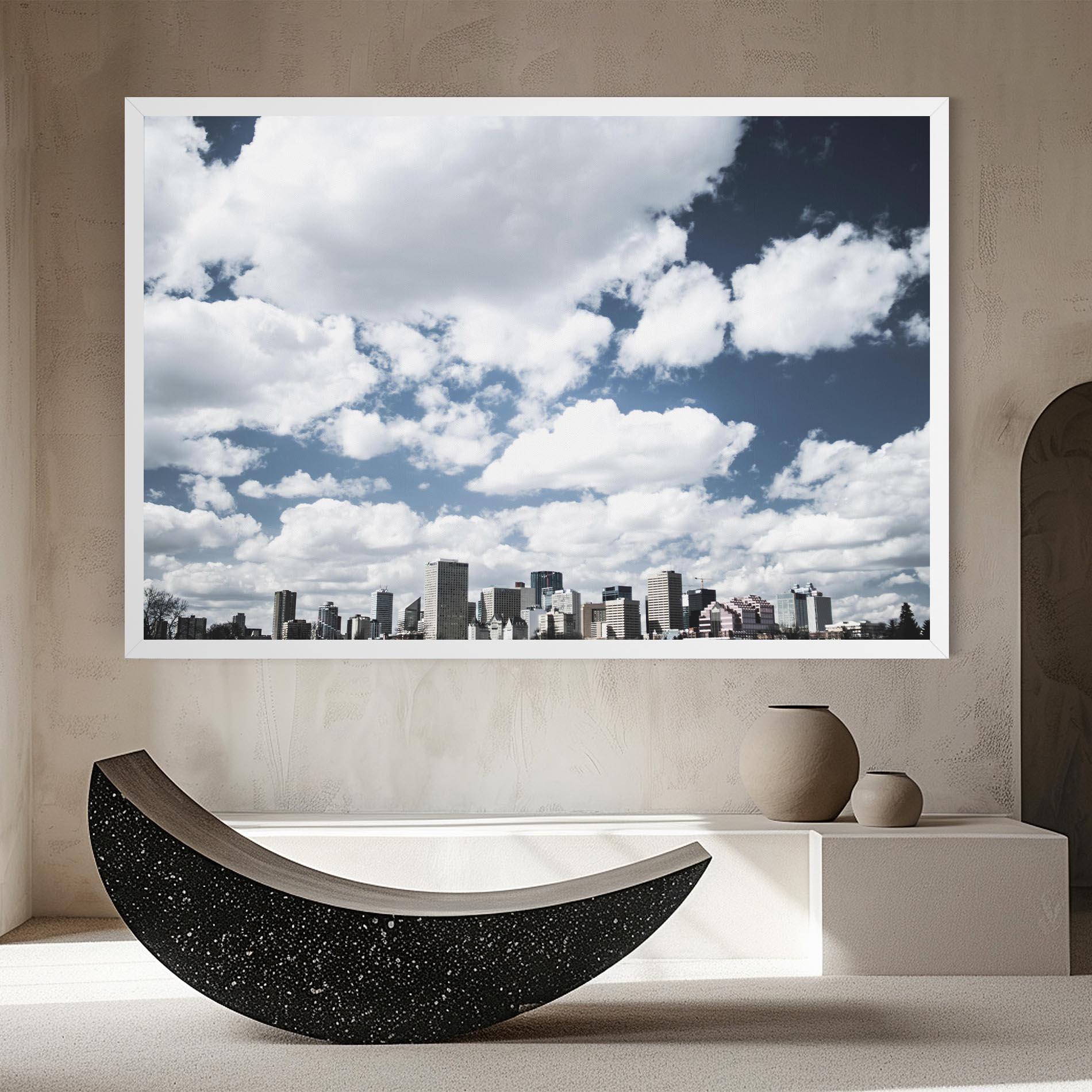 Tablou Canvas Clouds Over City mockup 8