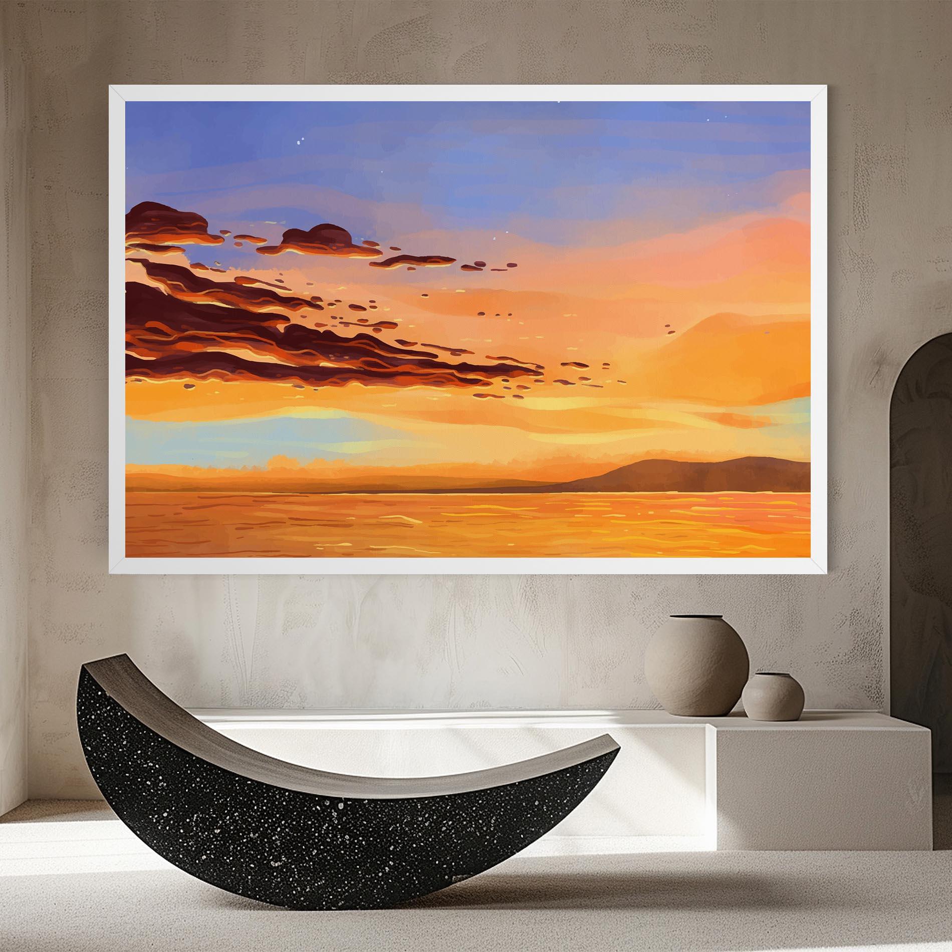 Tablou Canvas Dark Cloud Sunset mockup 8