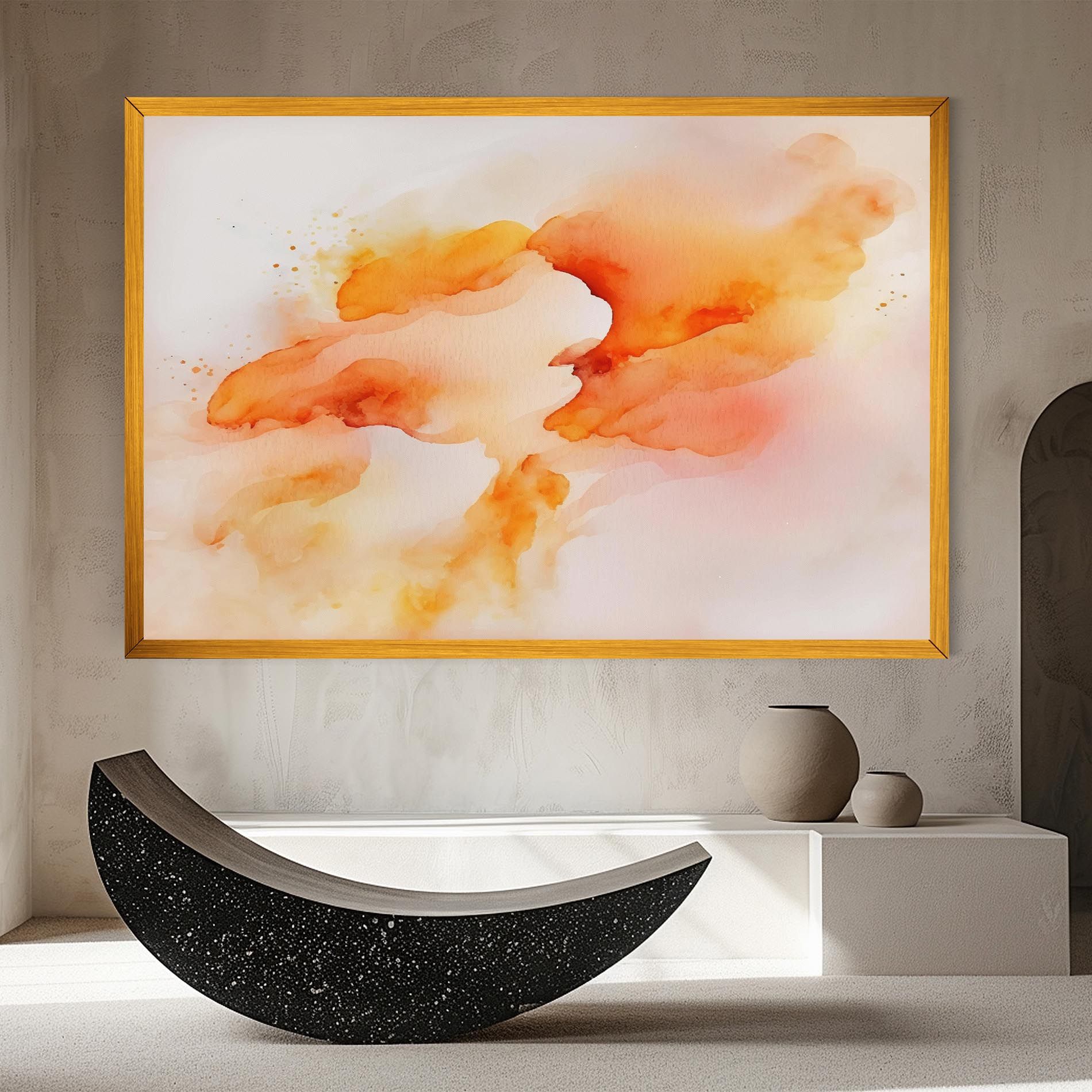 Abstract Orange Cloud mockup 8