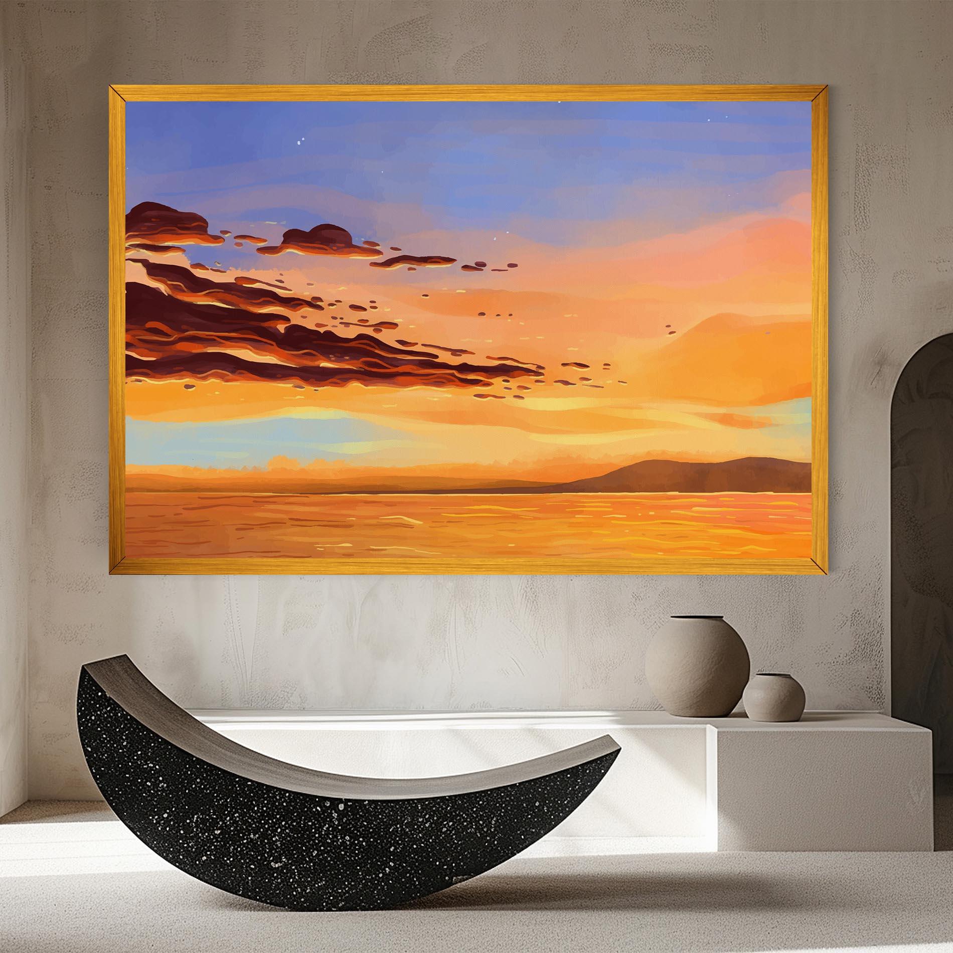 Tablou Canvas Dark Cloud Sunset mockup 8