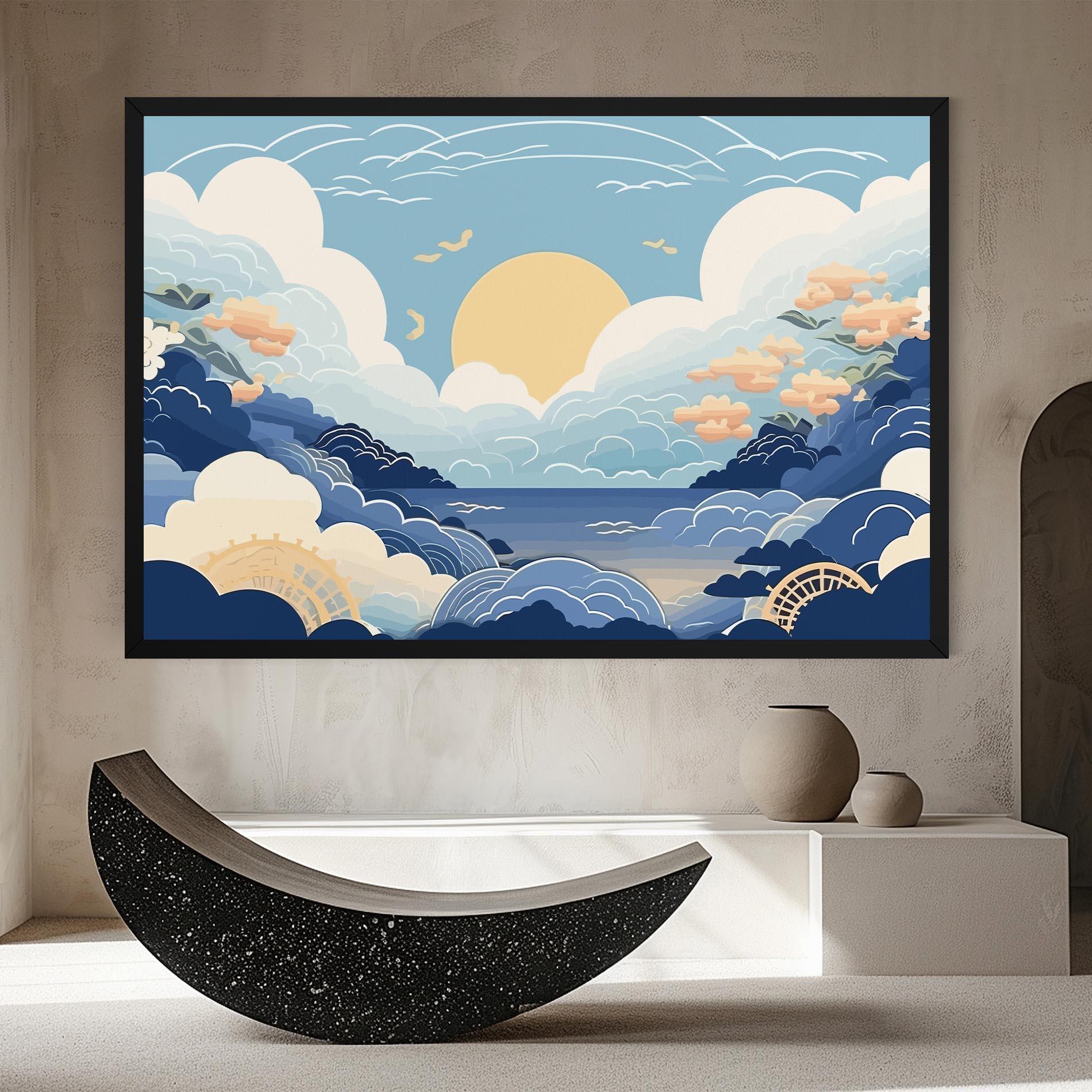 Tablou Canvas Big White Clouds mockup 8