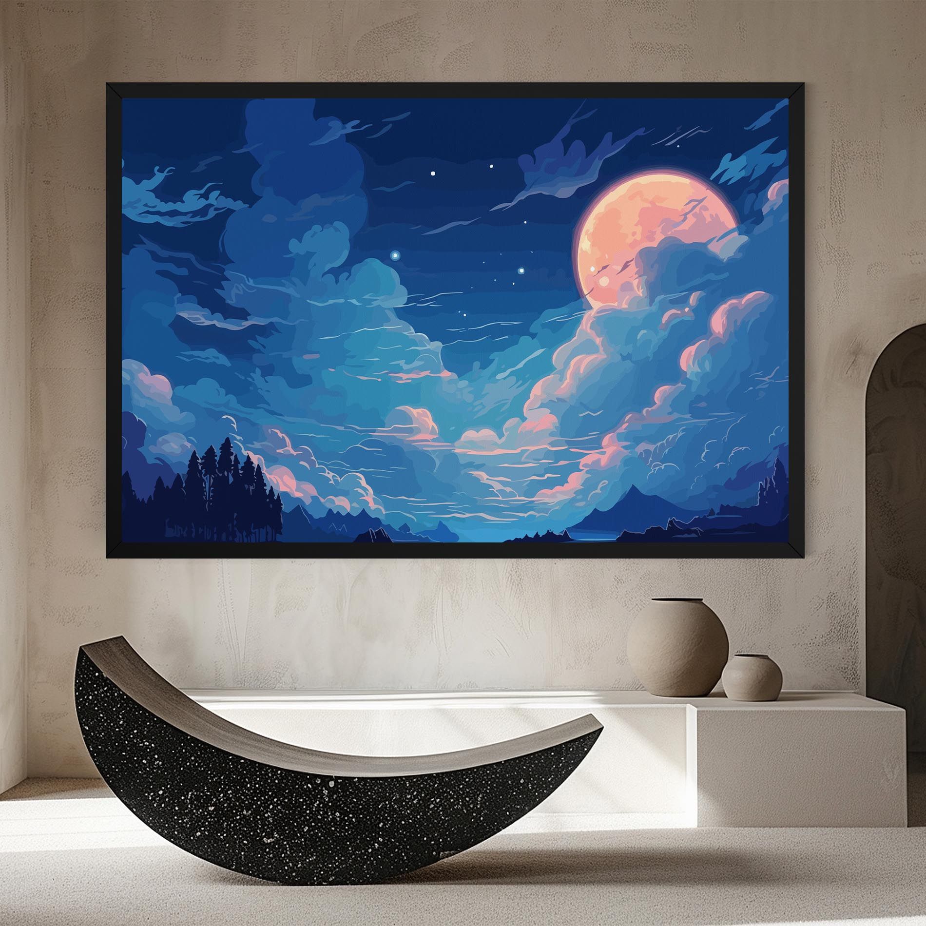 Blue Cloud Moon mockup 8