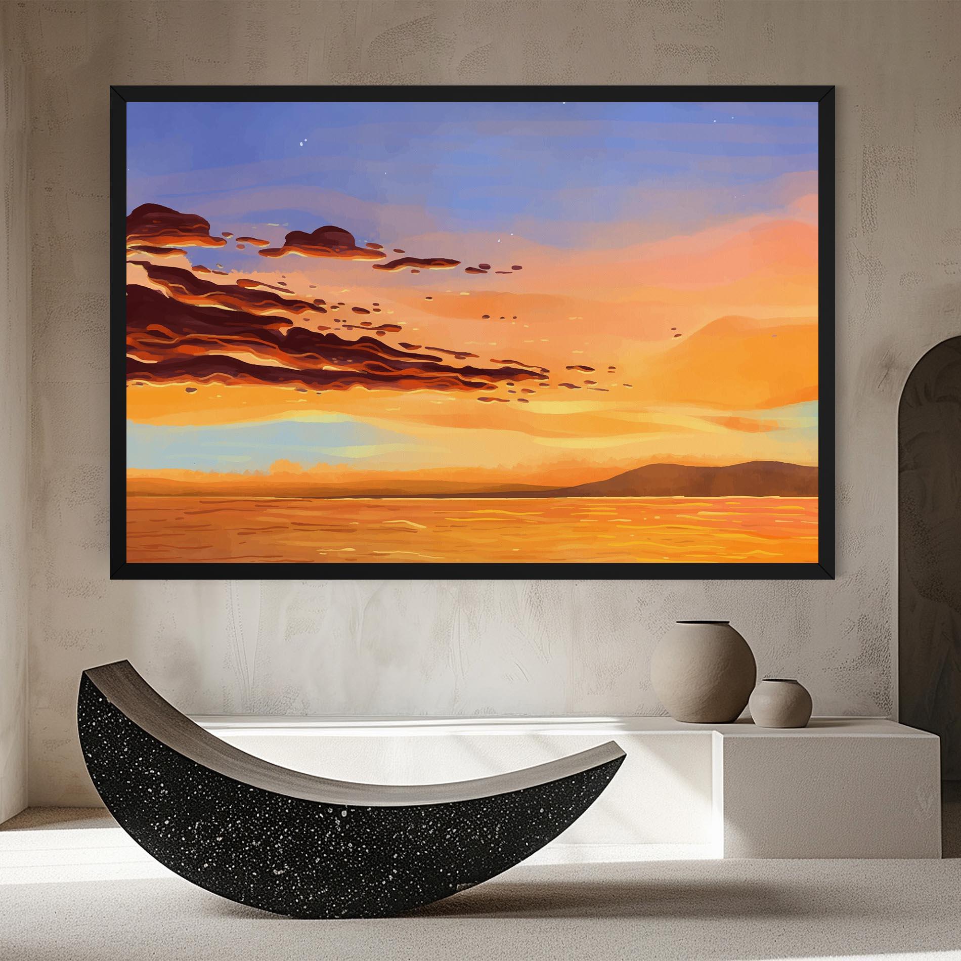 Tablou Canvas Dark Cloud Sunset mockup 8