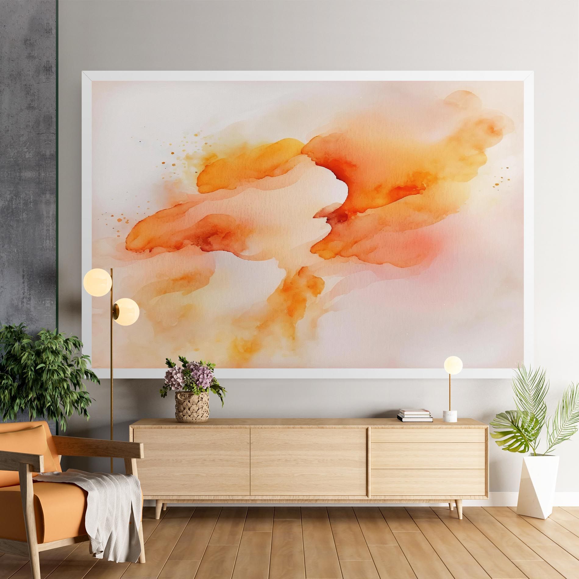 Abstract Orange Cloud mockup 9