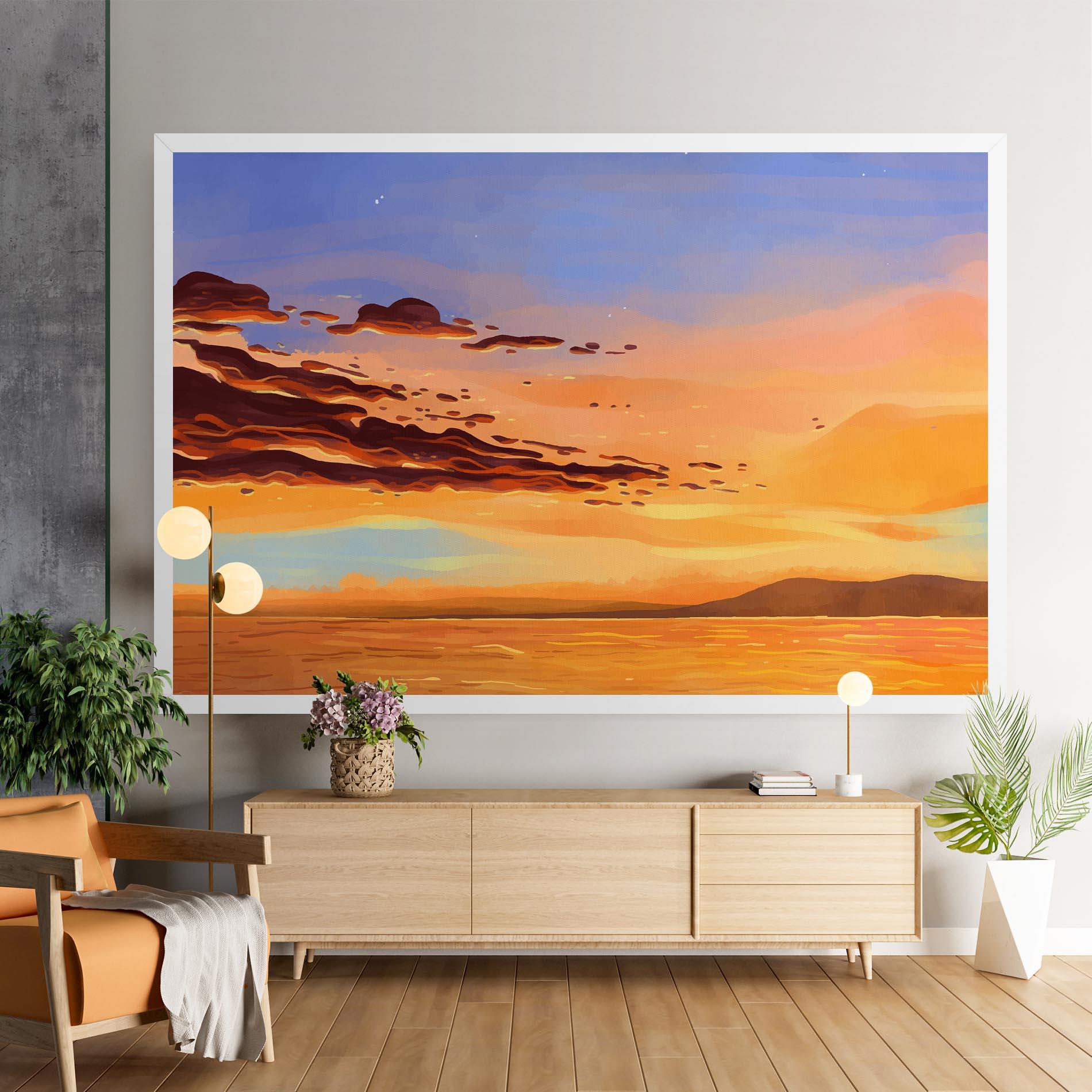 Tablou Canvas Dark Cloud Sunset mockup 9