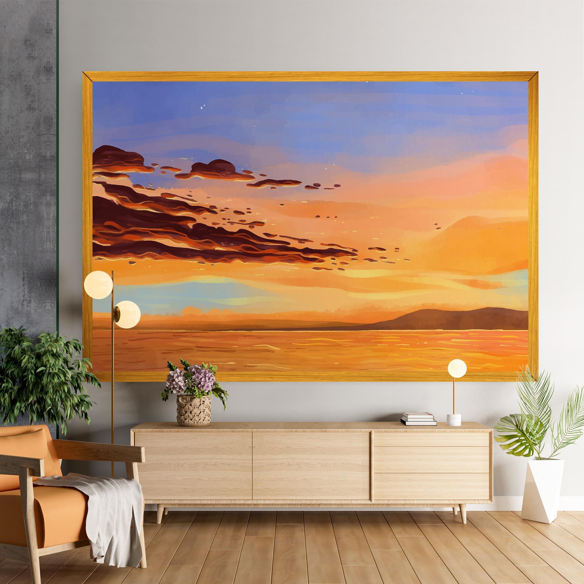 Tablou Canvas Dark Cloud Sunset mockup 9