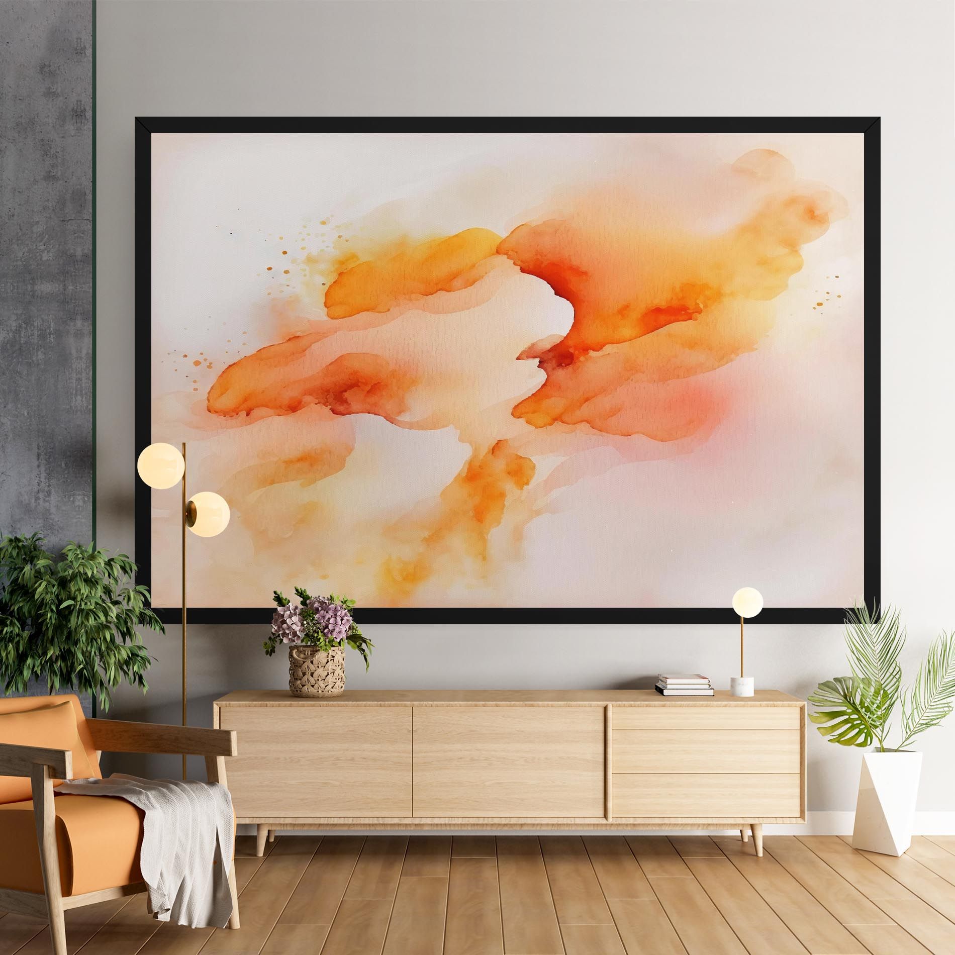 Abstract Orange Cloud mockup 9