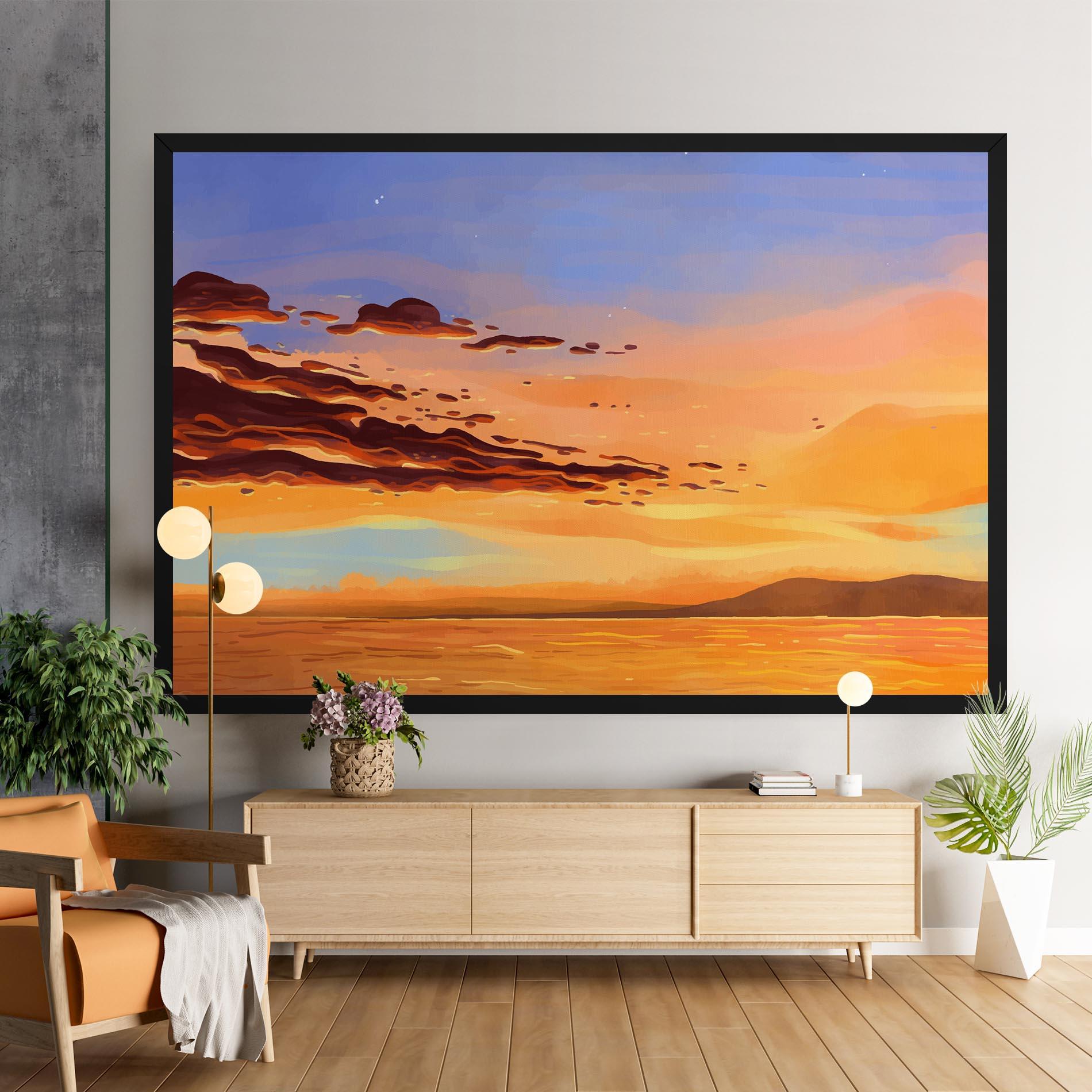 Tablou Canvas Dark Cloud Sunset mockup 9