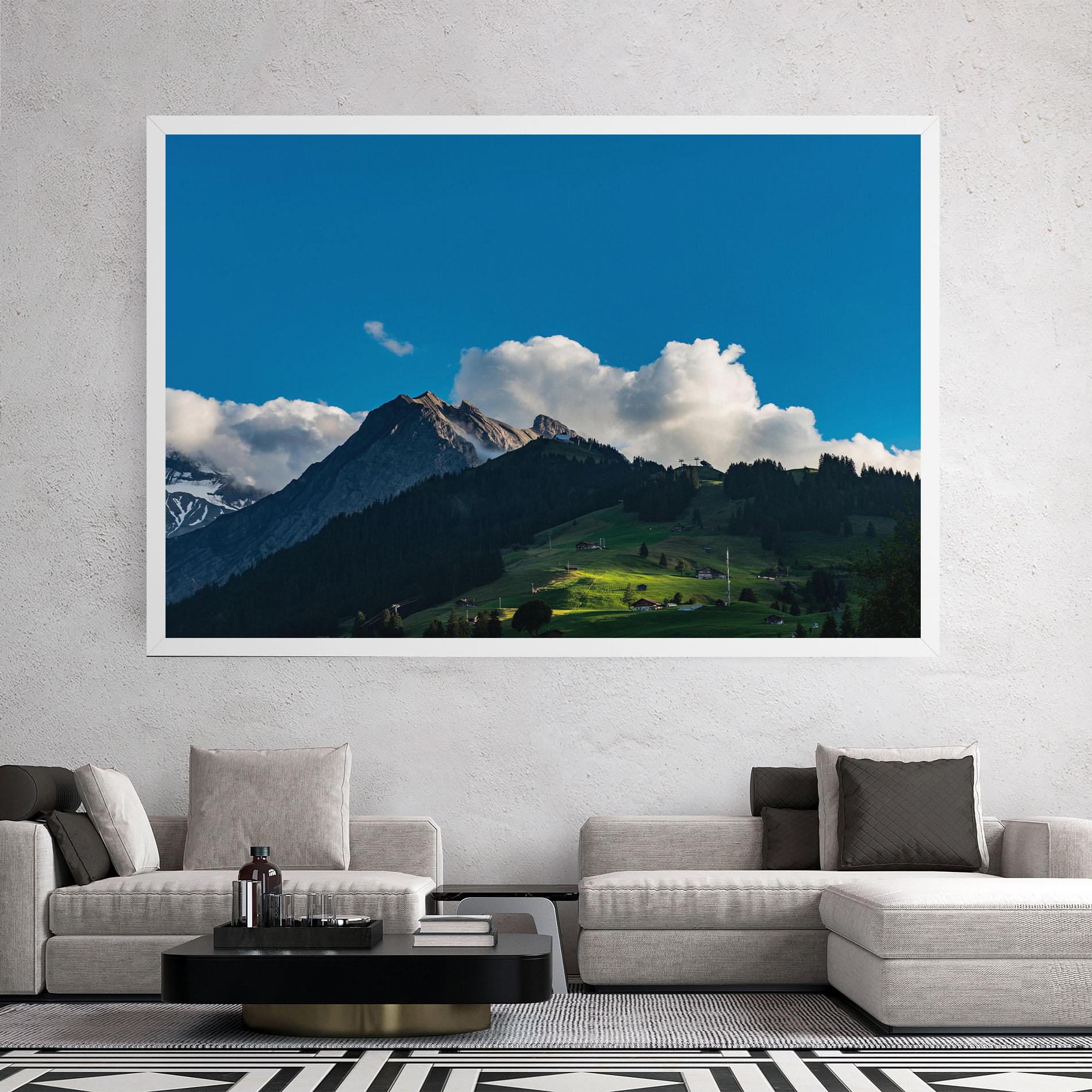 Tablou Canvas Beautiful Mountain Cloud View mockup 2