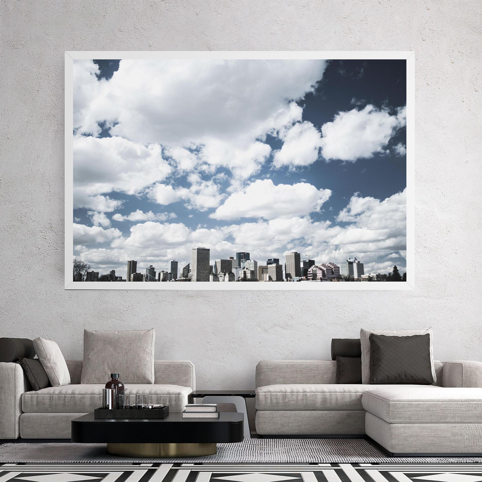 Tablou Canvas Clouds Over City mockup 2