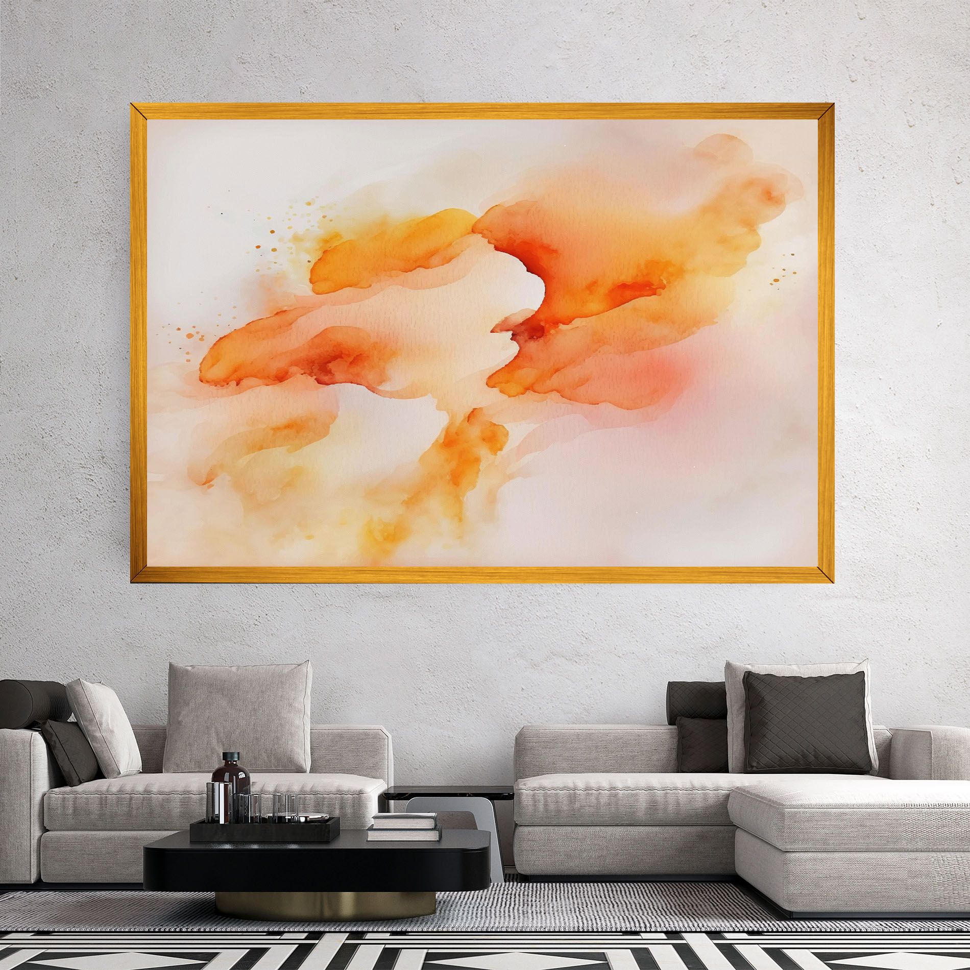 Abstract Orange Cloud mockup 2