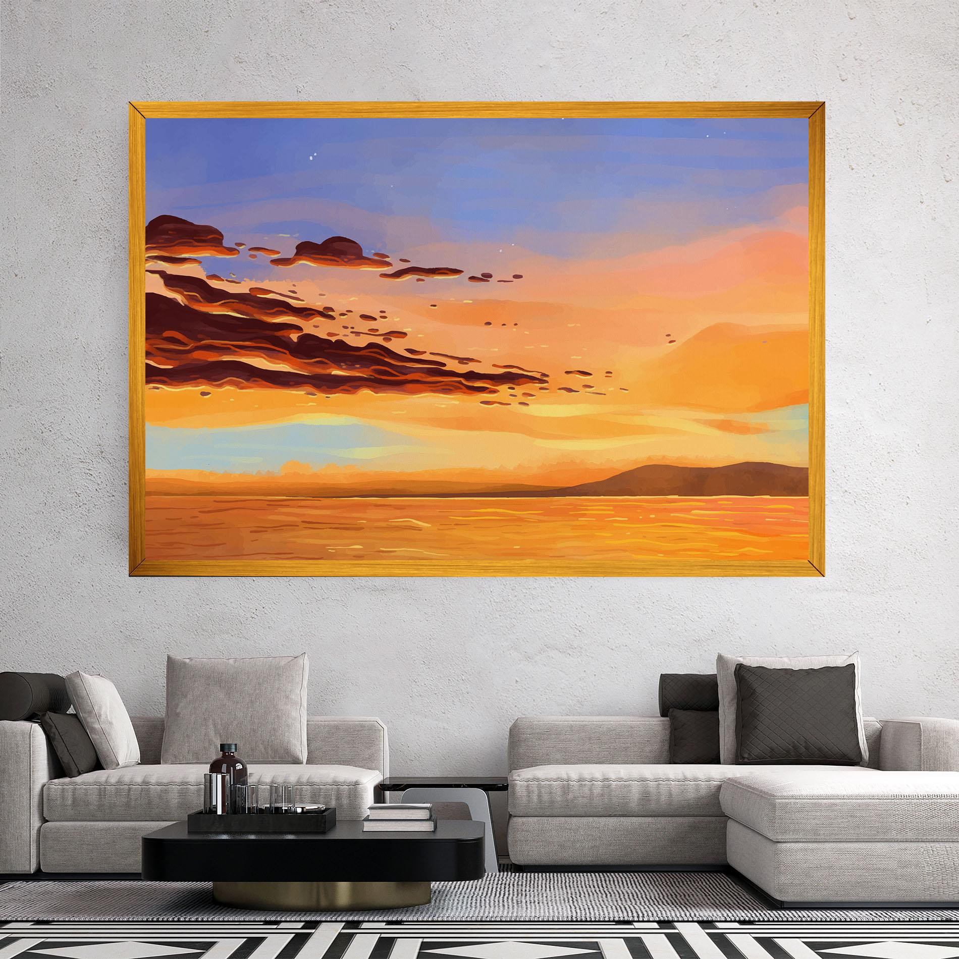 Tablou Canvas Dark Cloud Sunset mockup 2