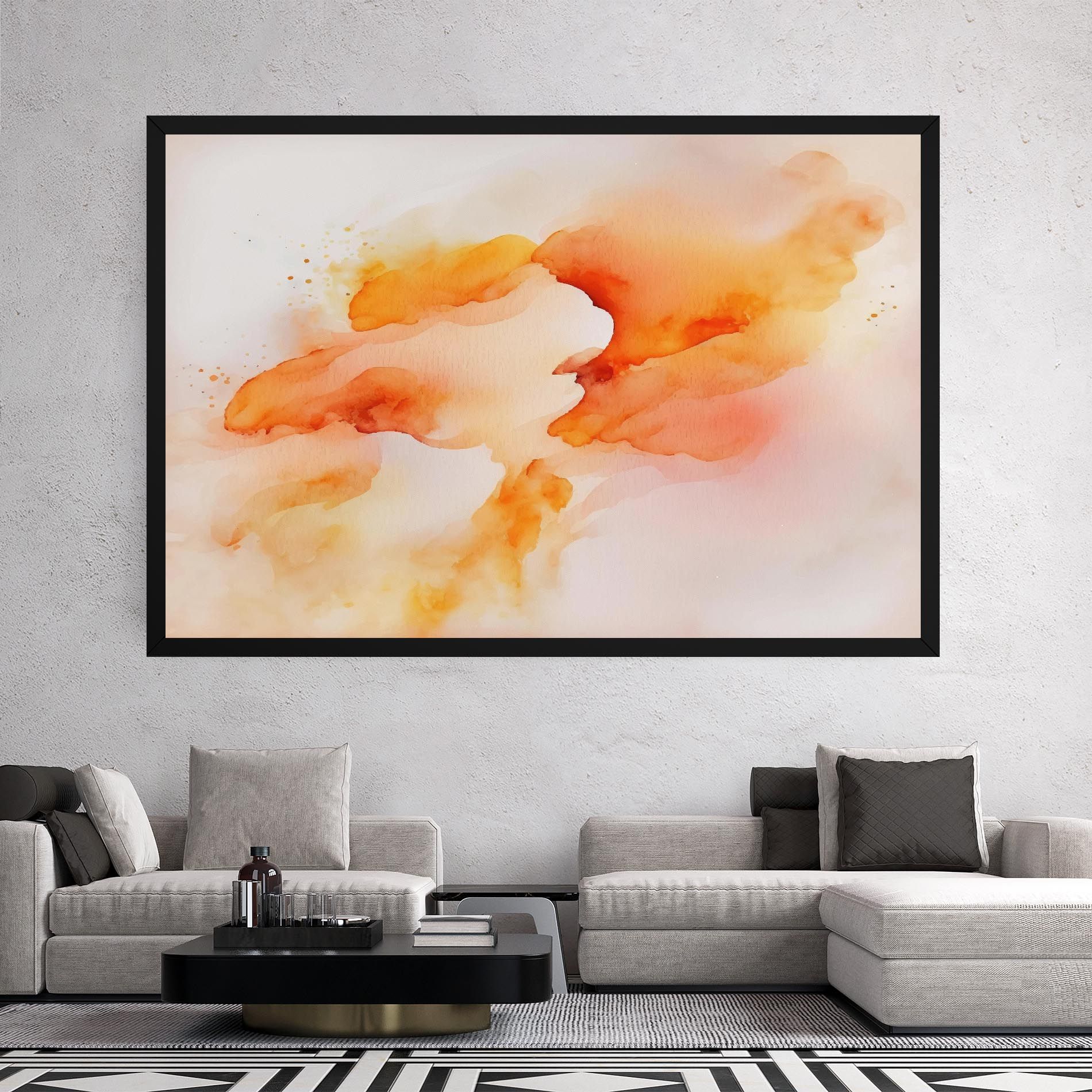 Abstract Orange Cloud mockup 2