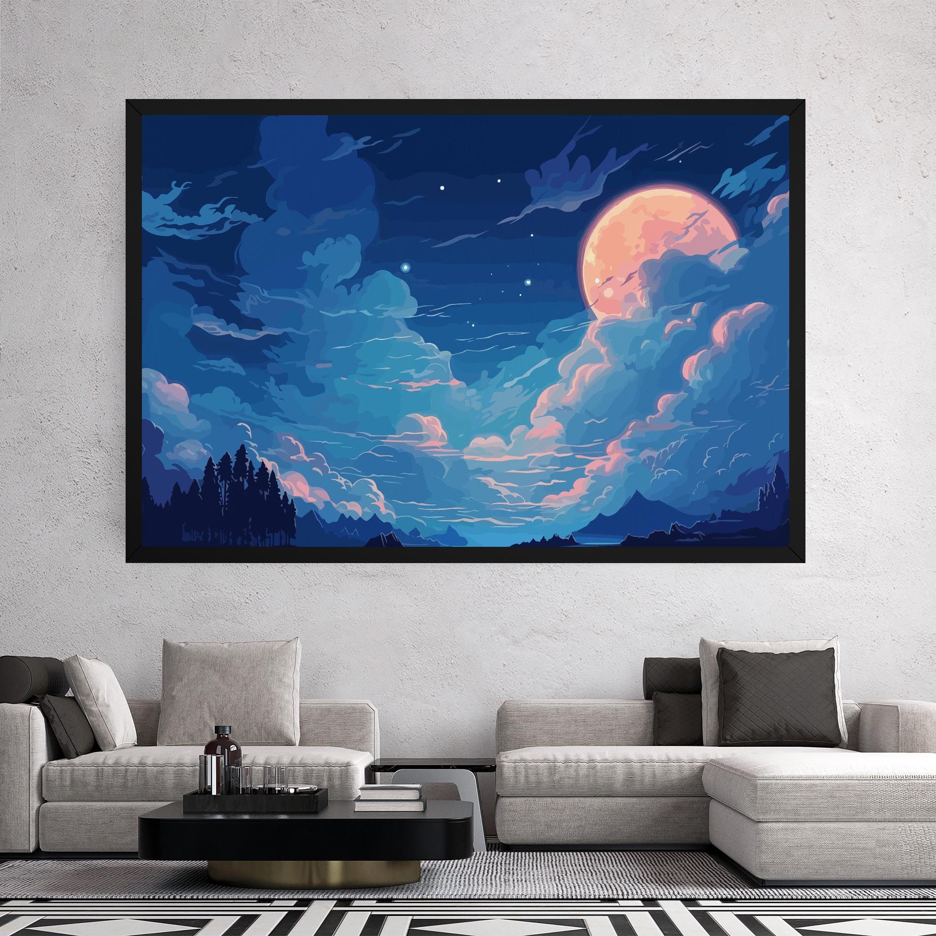 Blue Cloud Moon mockup 2