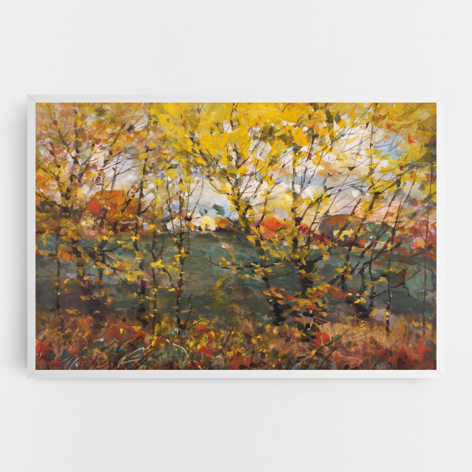 Tablou Canvas Autumn Painting Tree mockup 0