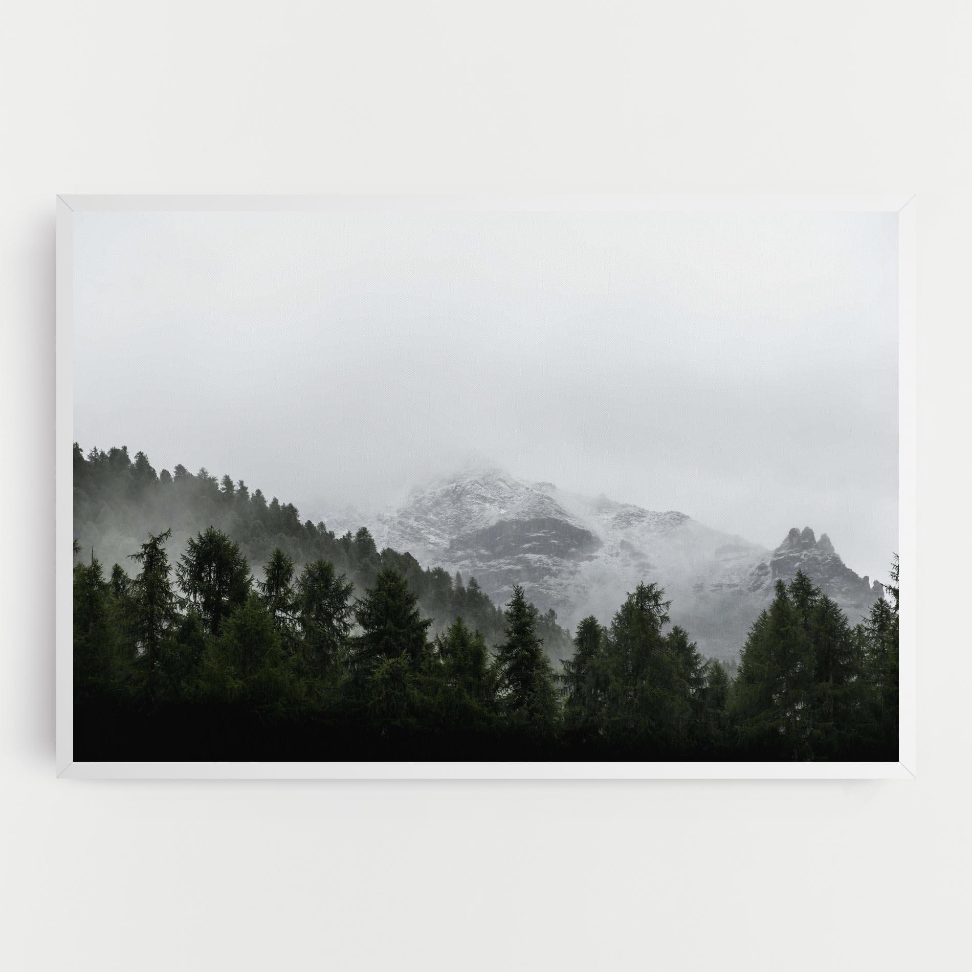 Tablou Canvas Foggy Mountain Forest mockup 0