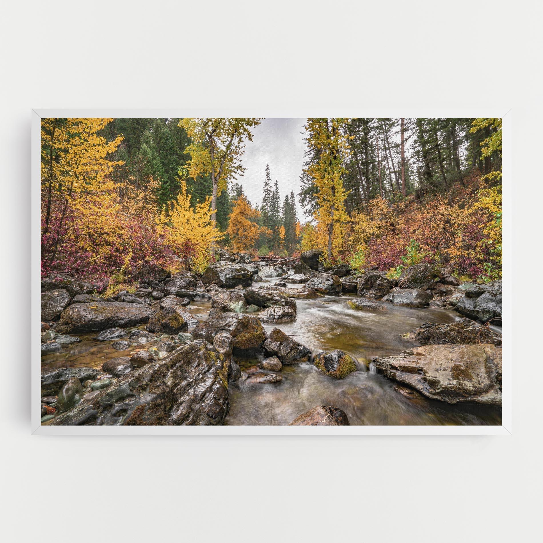 Tablou Canvas Forest Lake Rocks mockup 0