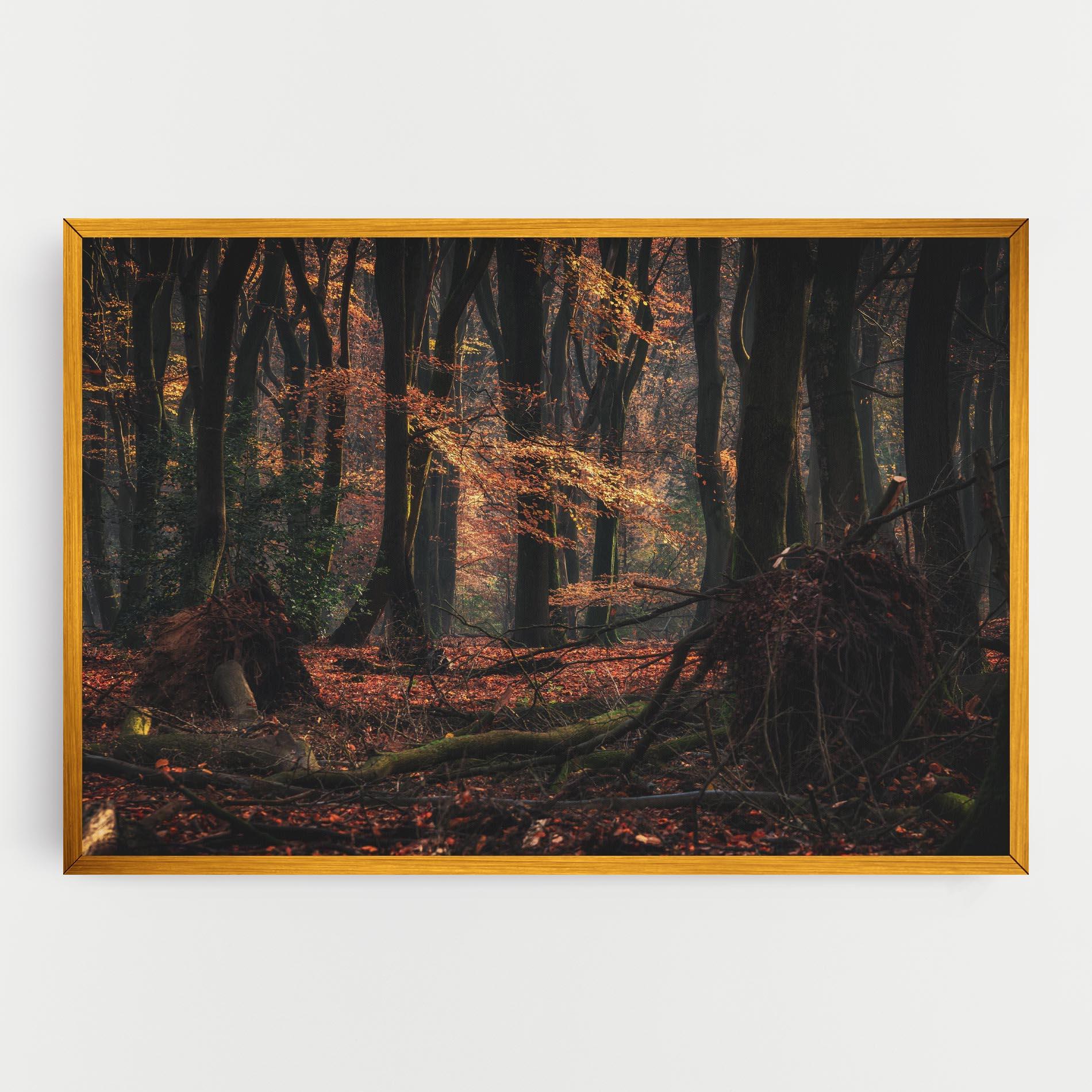 Tablou Canvas Autumn Forest Trees mockup 0