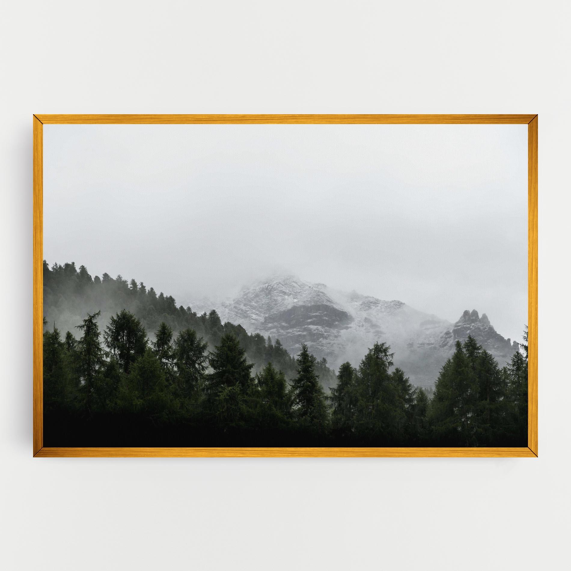 Tablou Canvas Foggy Mountain Forest mockup 0