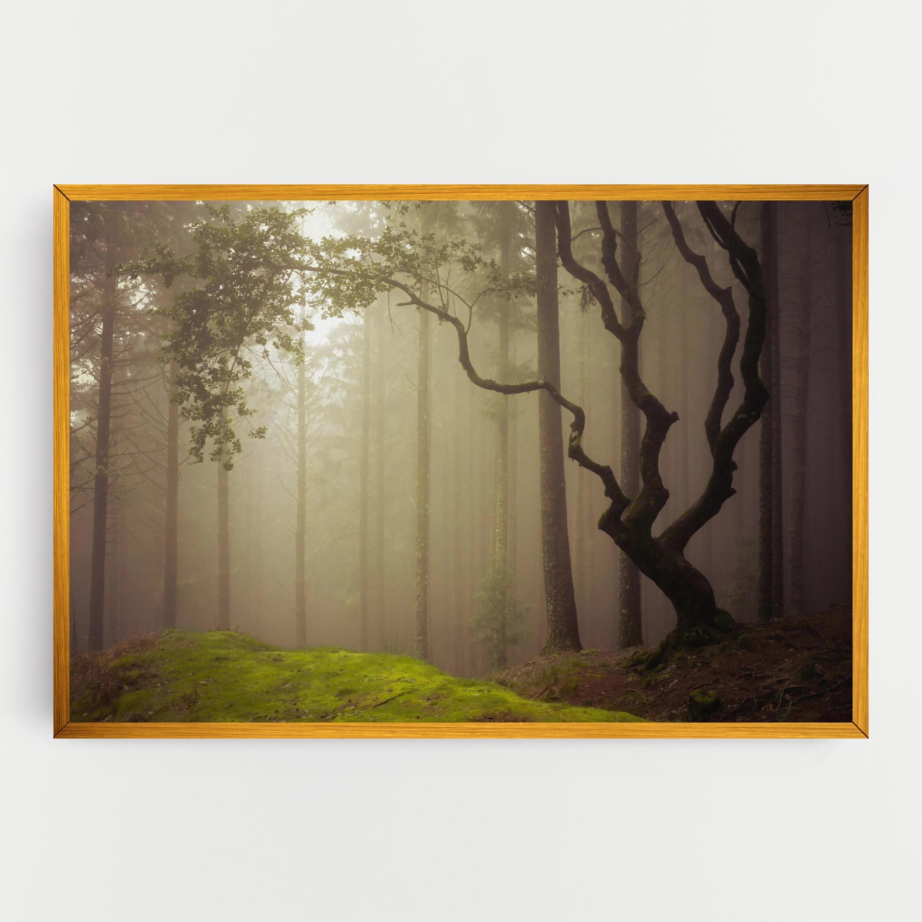 Tablou Canvas Foggy Tree Art mockup 0
