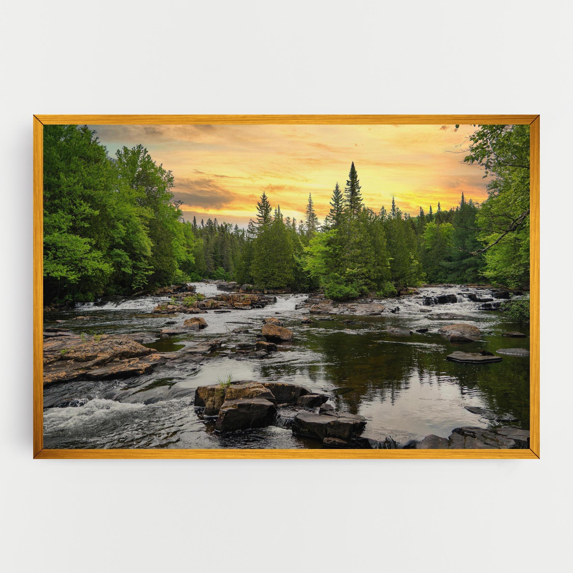 Tablou Canvas Small River Forest mockup 0