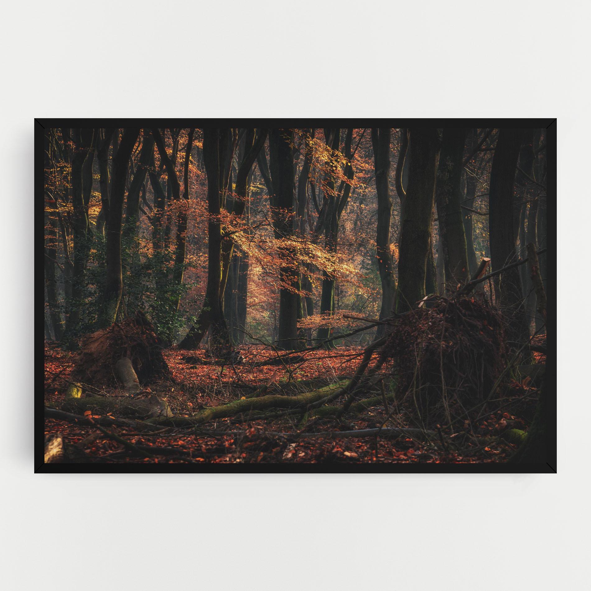 Tablou Canvas Autumn Forest Trees mockup 0