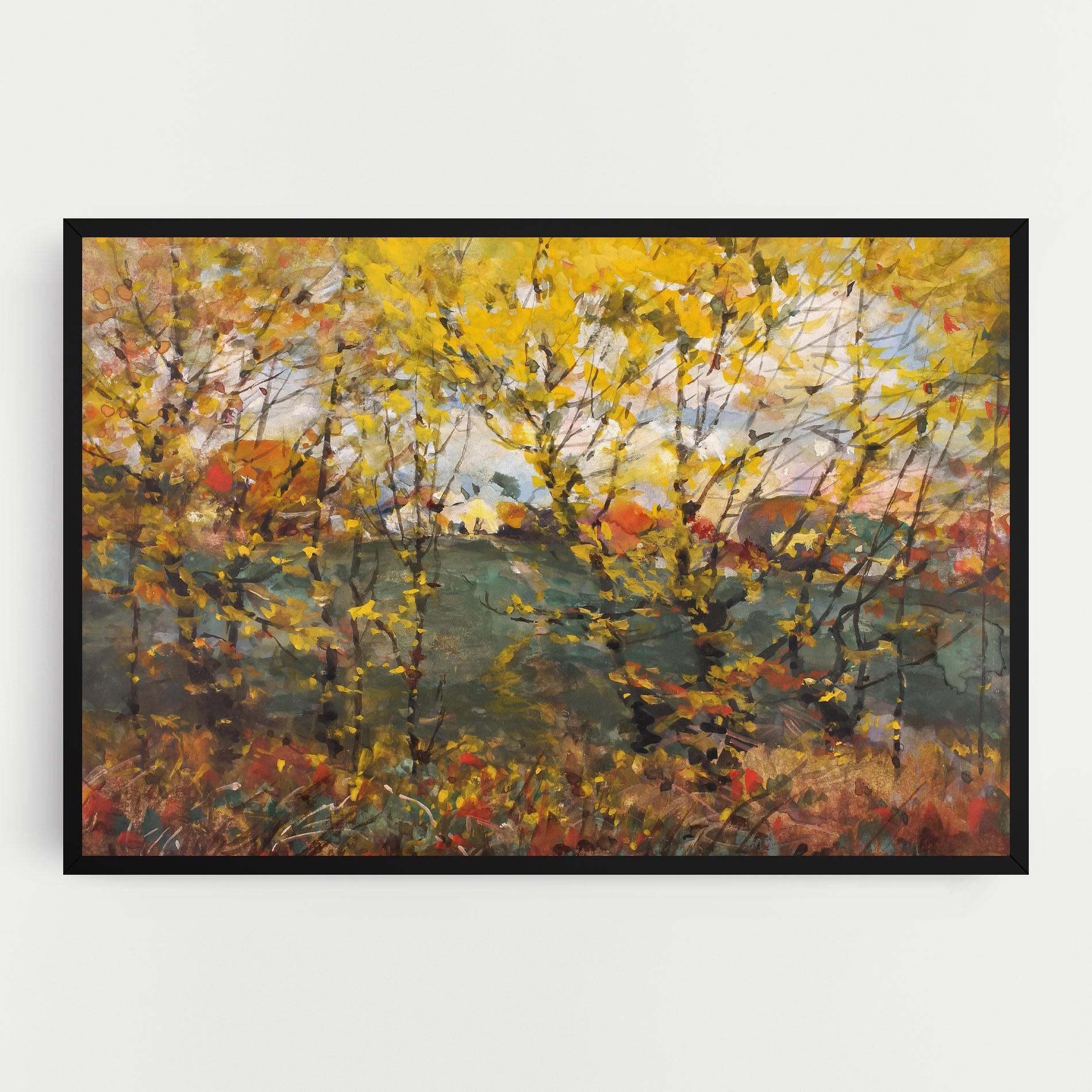 Tablou Canvas Autumn Painting Tree mockup 0