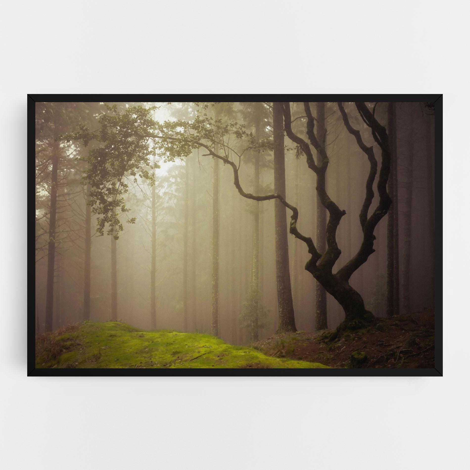 Tablou Canvas Foggy Tree Art mockup 0