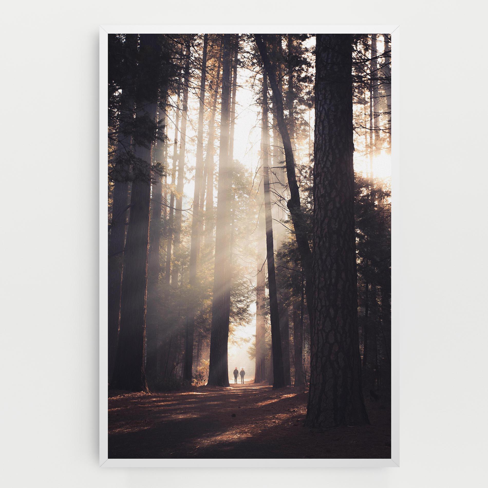 Tablou Canvas Foggy Couple Forest mockup 0