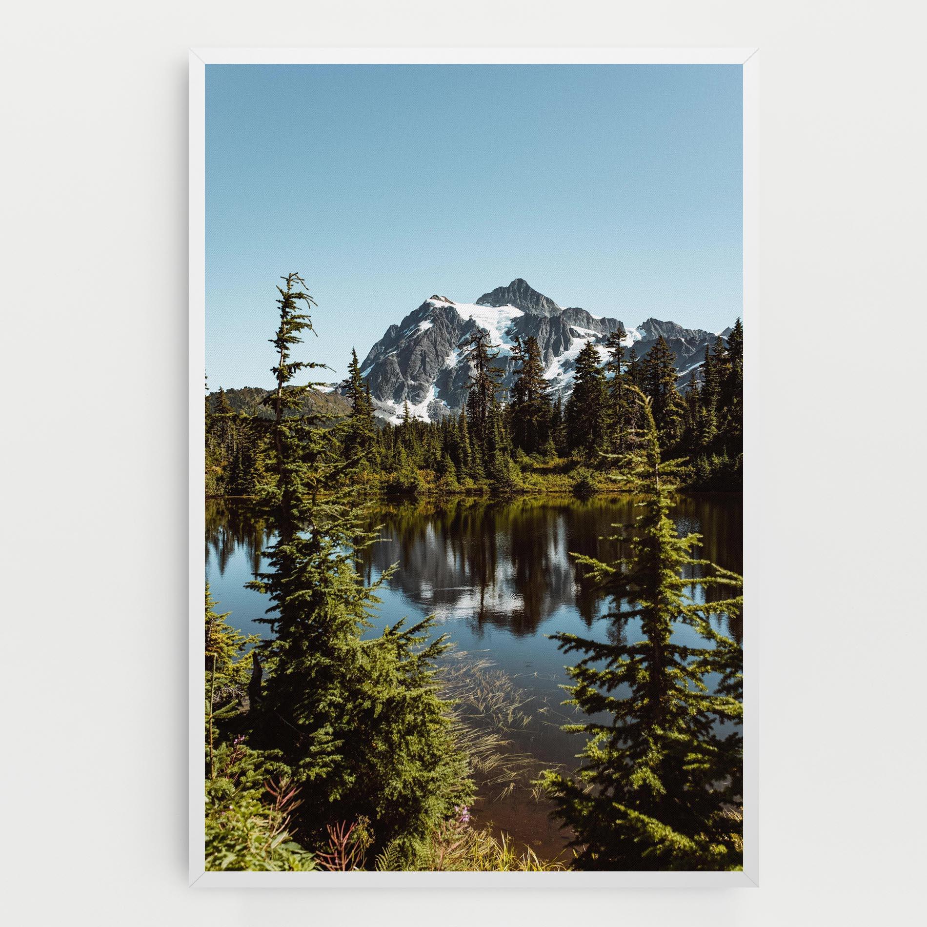 Tablou Canvas Forest Snow Mountain mockup 0