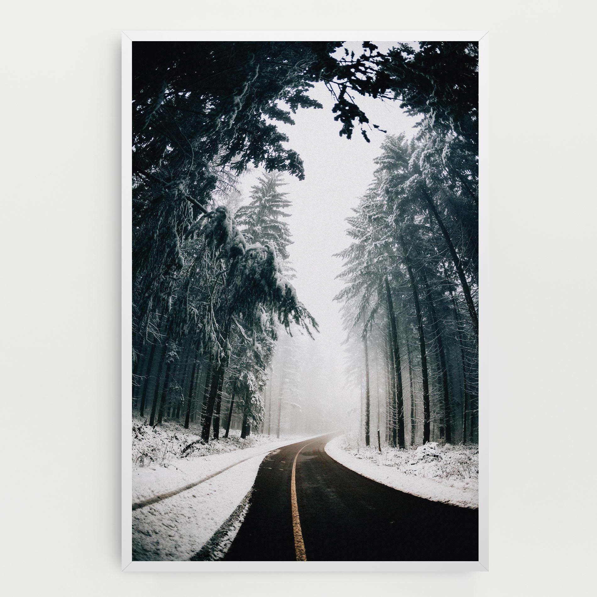 Tablou Canvas Snow Road Dorest mockup 0