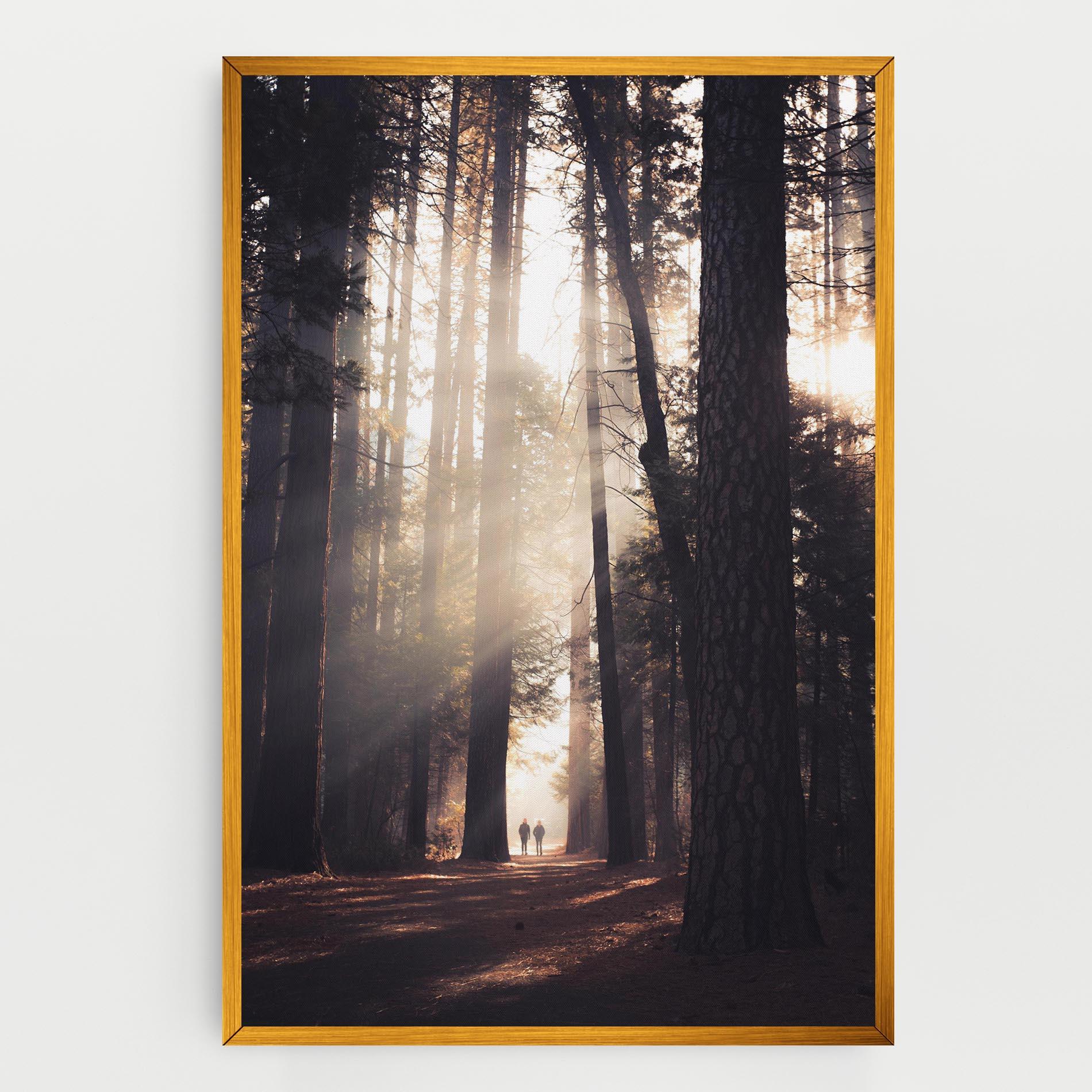 Tablou Canvas Foggy Couple Forest mockup 0