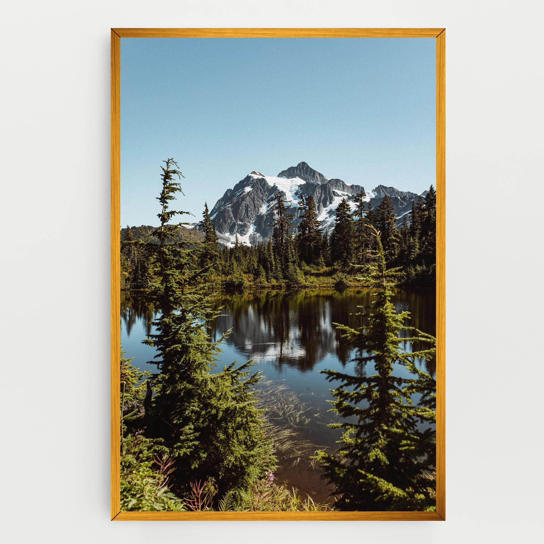 Tablou Canvas Forest Snow Mountain mockup 0