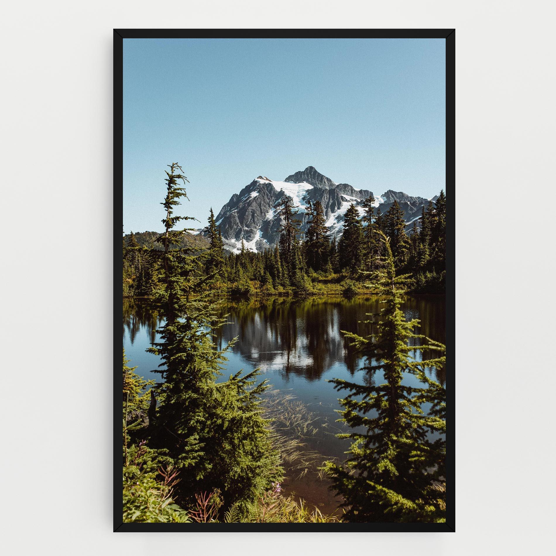 Tablou Canvas Forest Snow Mountain mockup 0