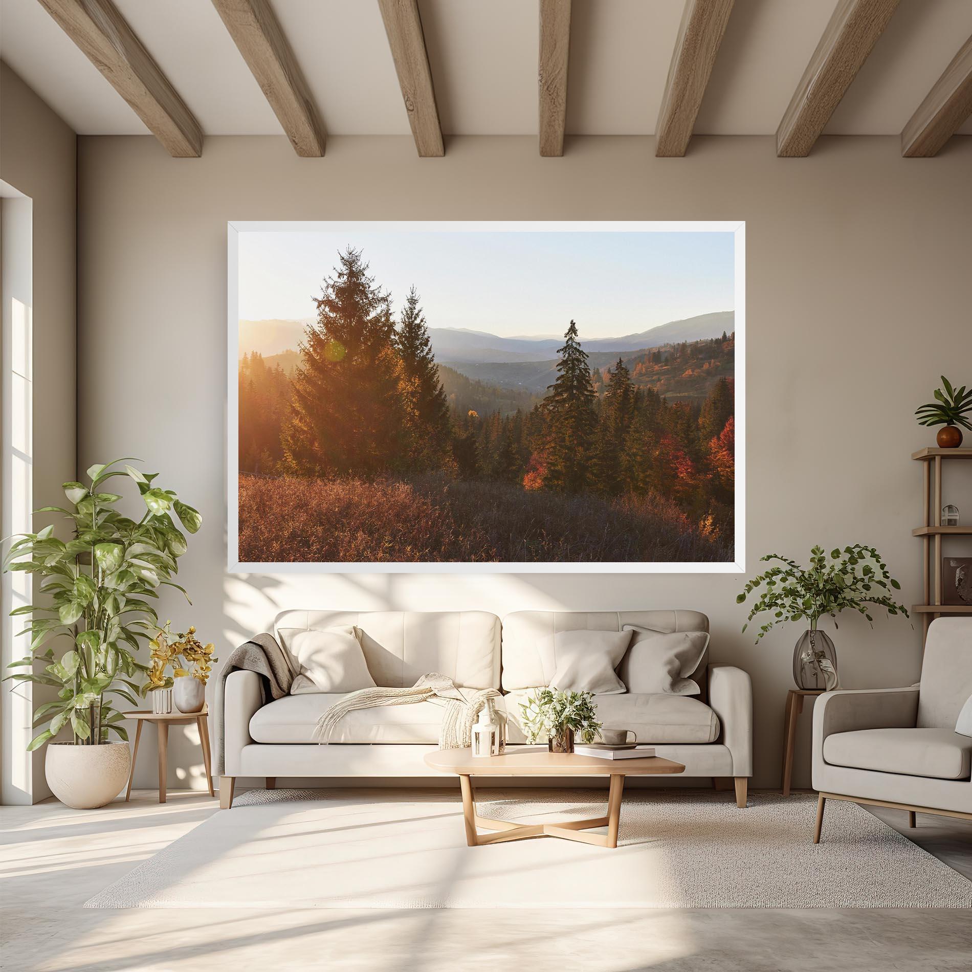 Tablou Canvas Autumn Morning mockup 6