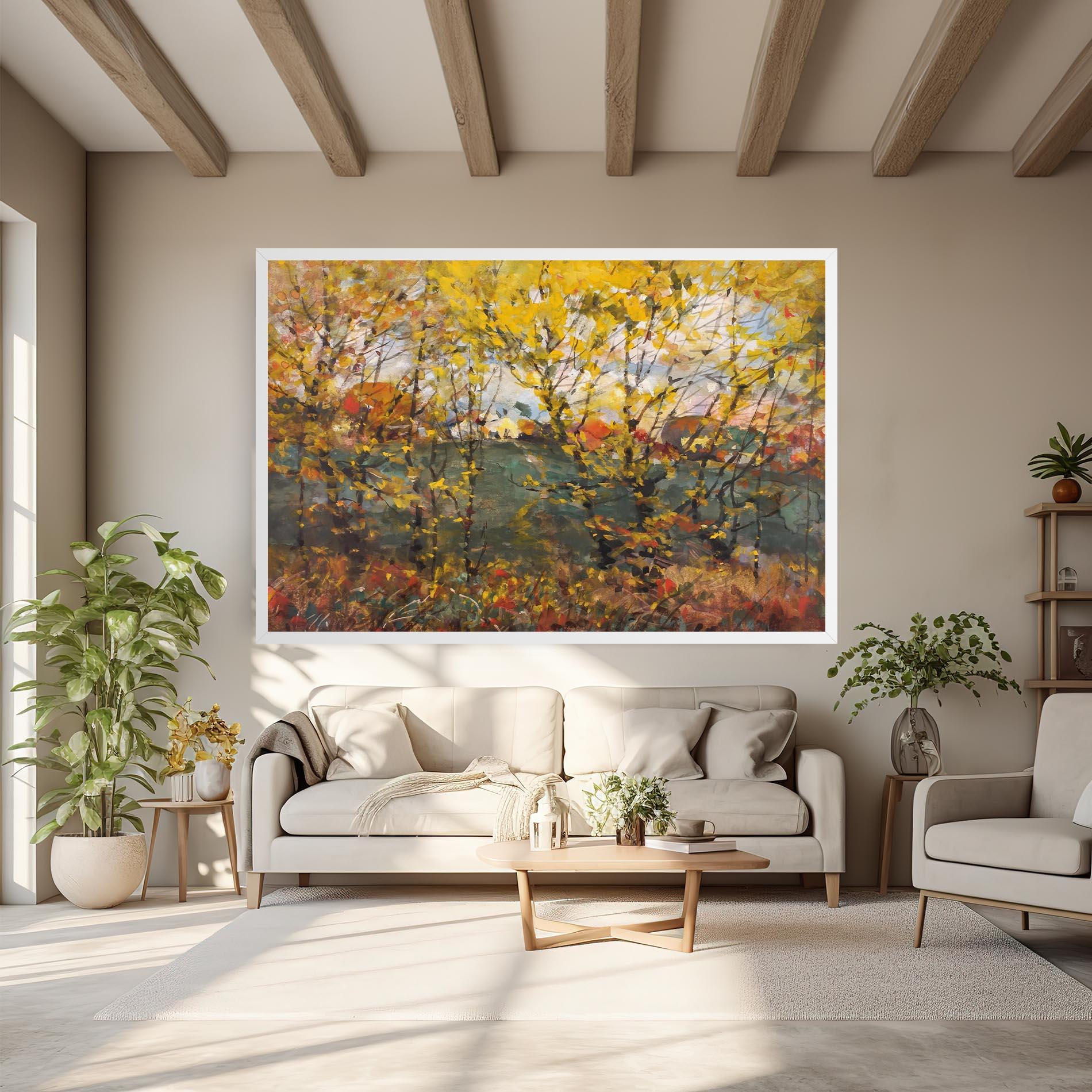 Tablou Canvas Autumn Painting Tree mockup 6