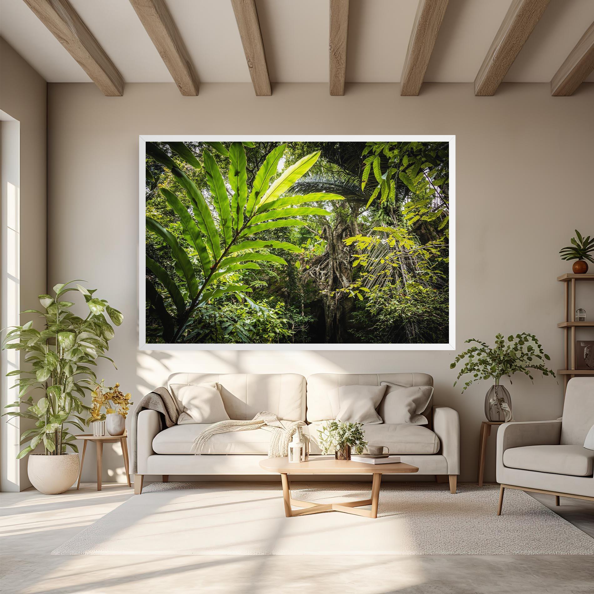 Tablou Canvas Big Leaf Forest mockup 6