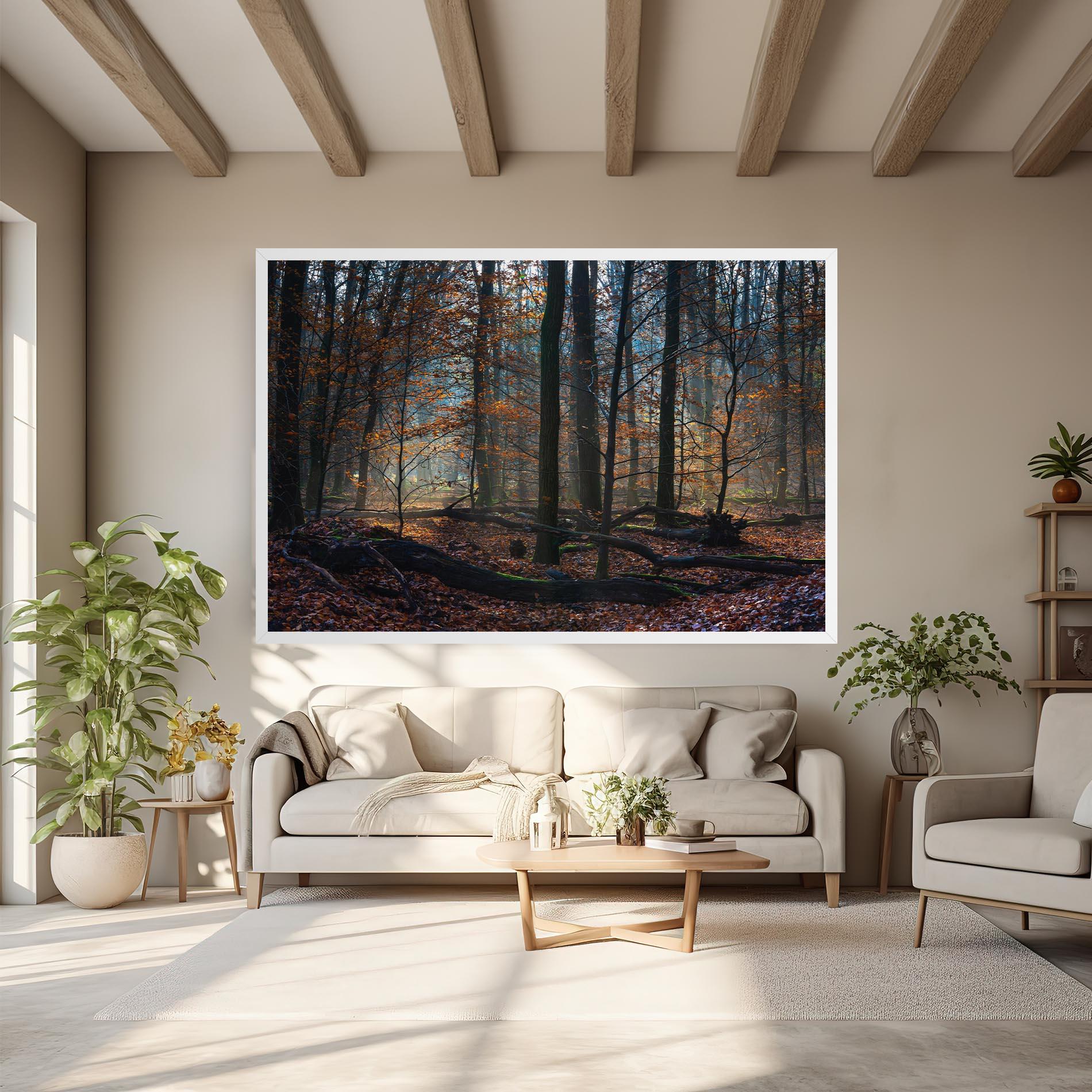 Tablou Canvas Forest Autumn Day mockup 6