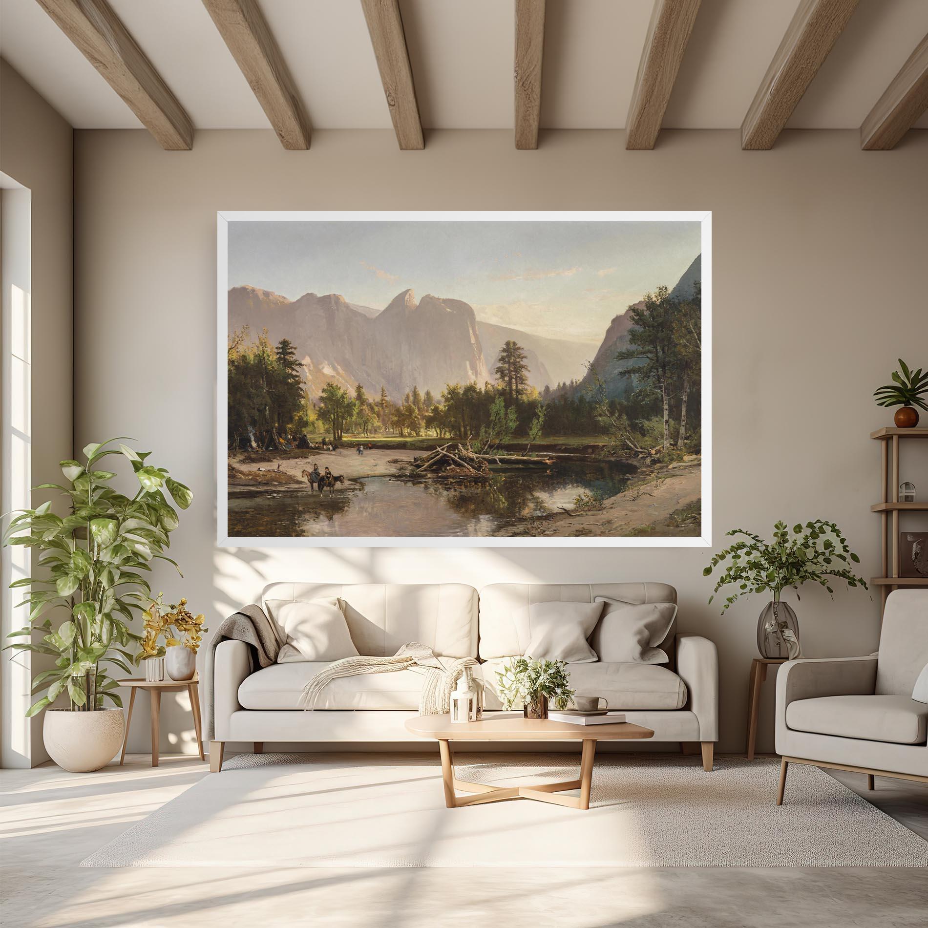 Tablou Canvas Small Lake Forest mockup 6