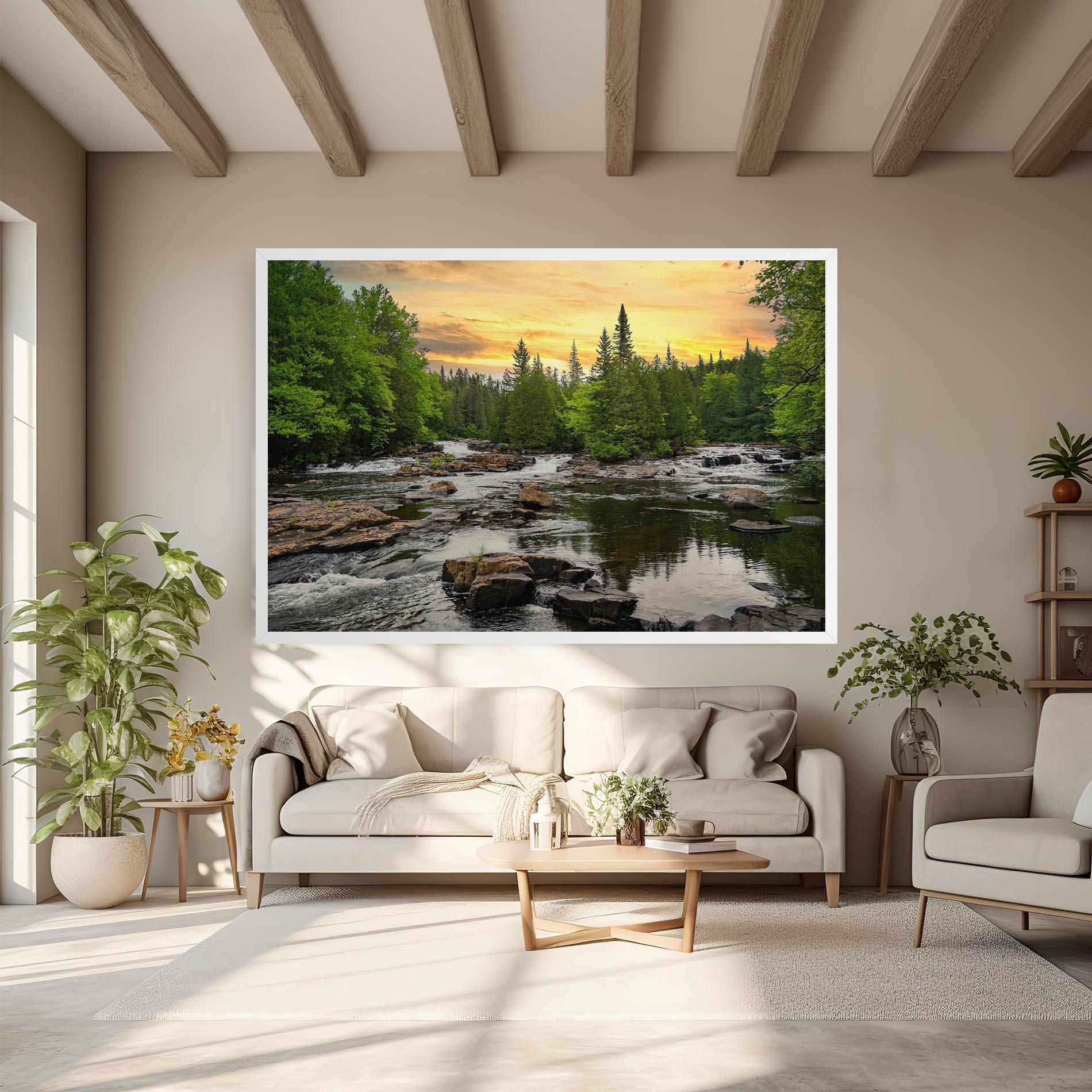 Tablou Canvas Small River Forest mockup 6