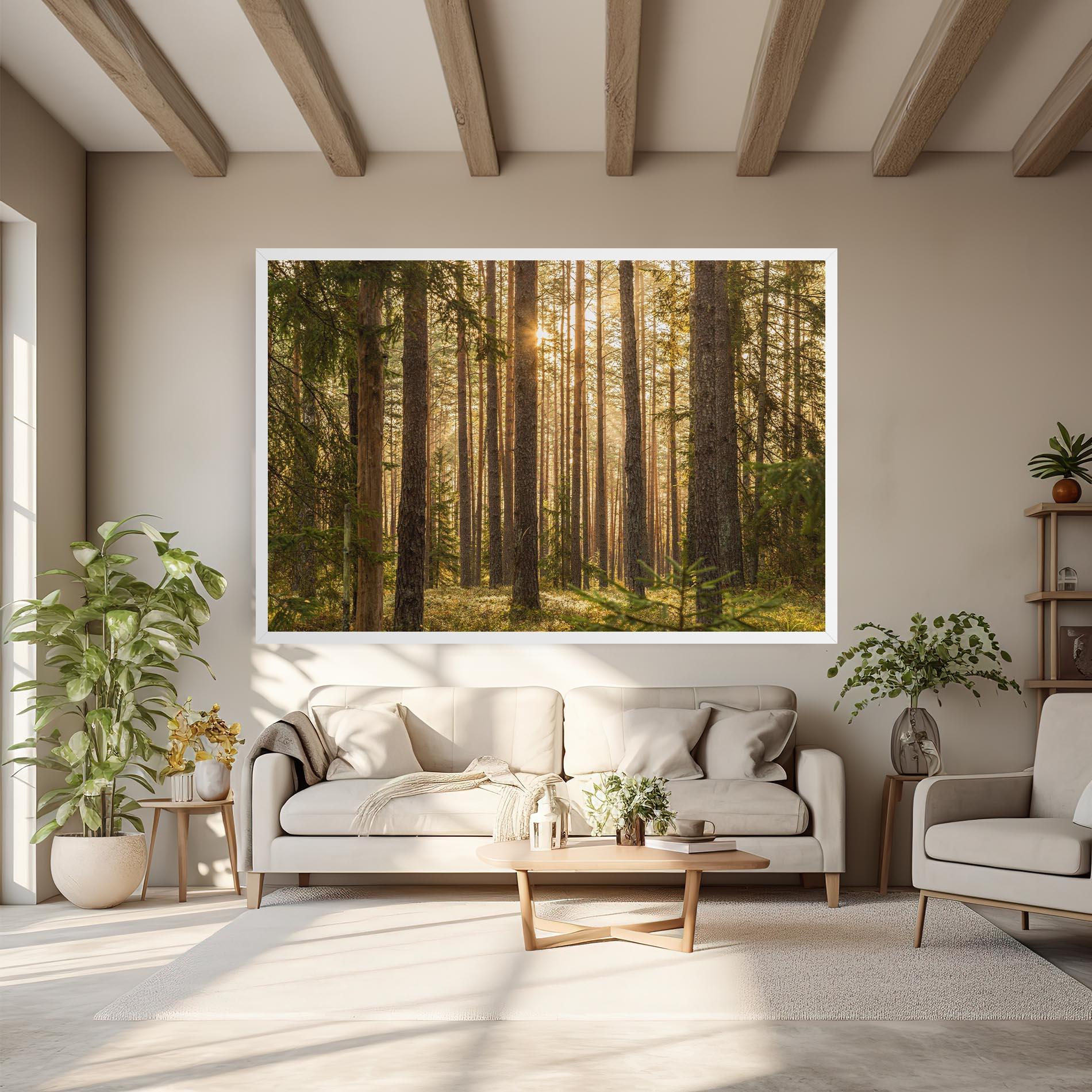 Tablou Canvas Sunrise Forest mockup 6