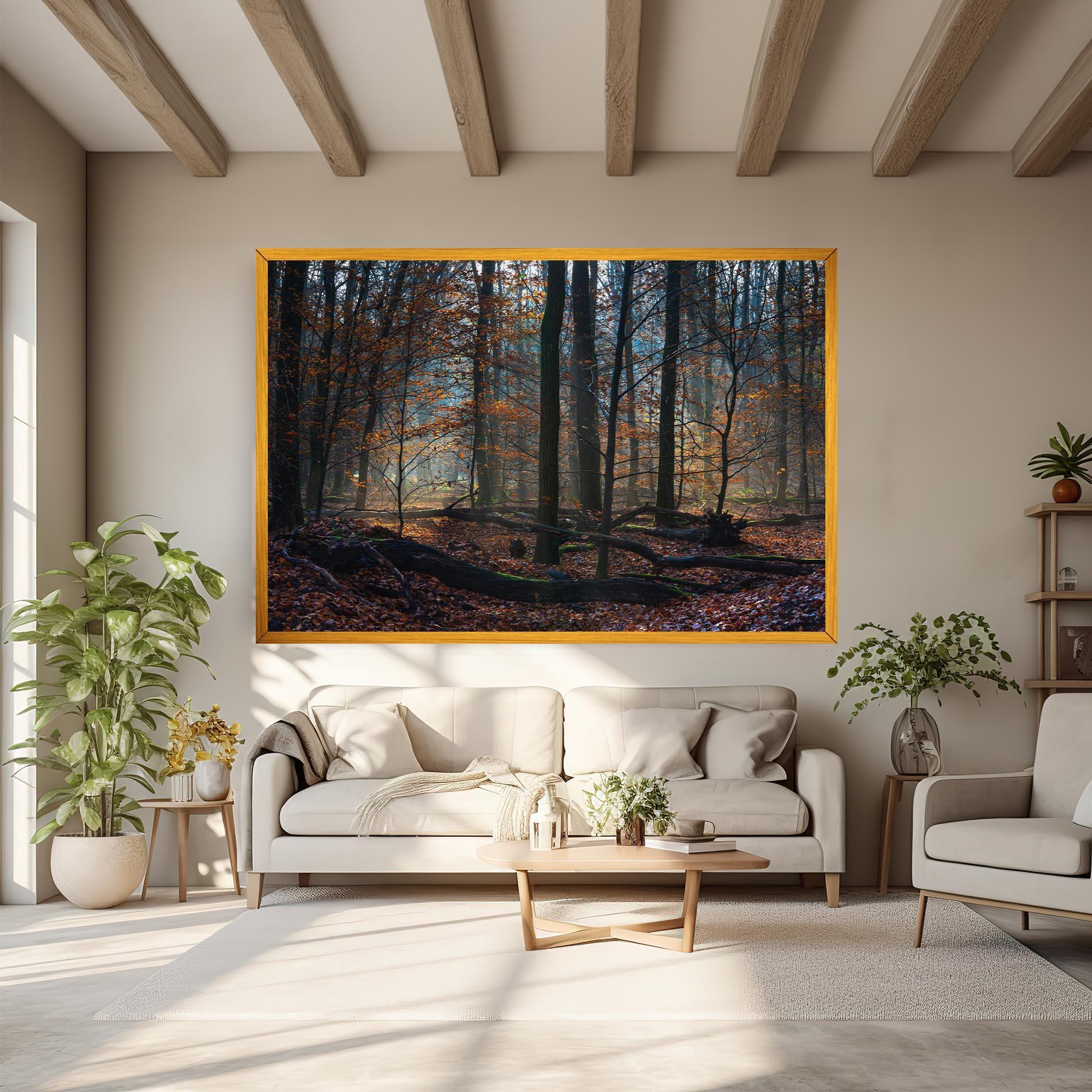 Tablou Canvas Forest Autumn Day mockup 6