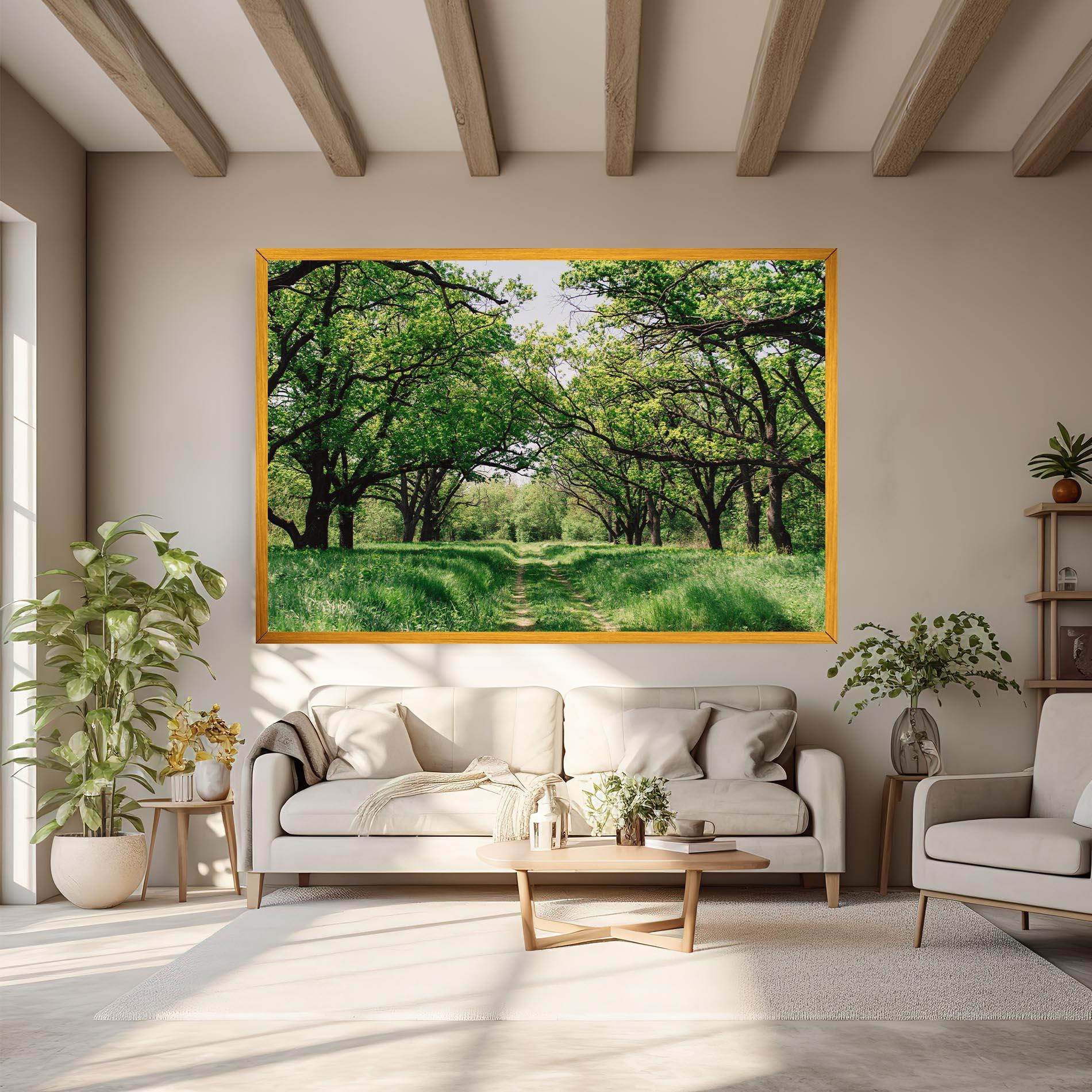 Tablou Canvas Forest Green Path mockup 6