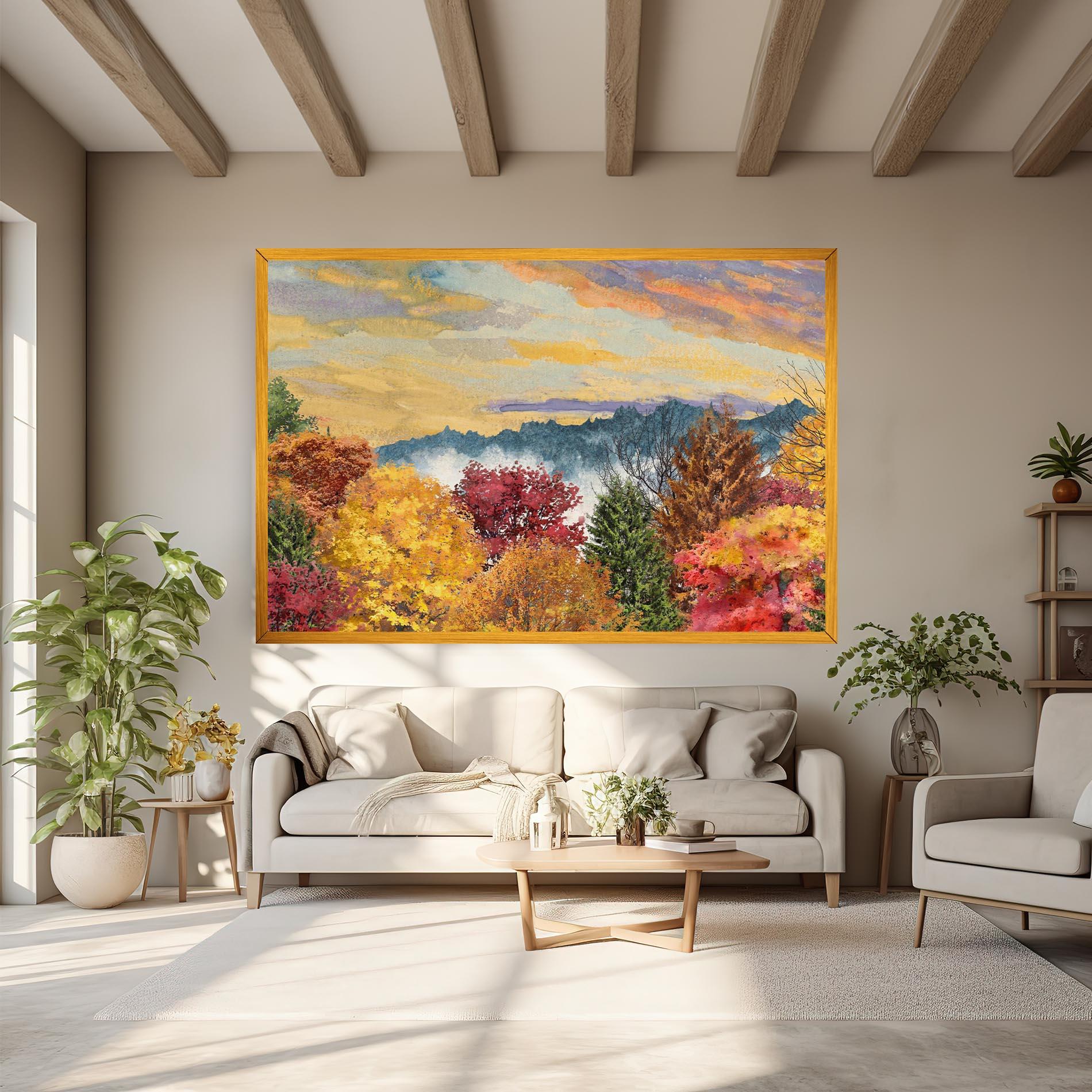 Tablou Canvas Mix Color Trees mockup 6