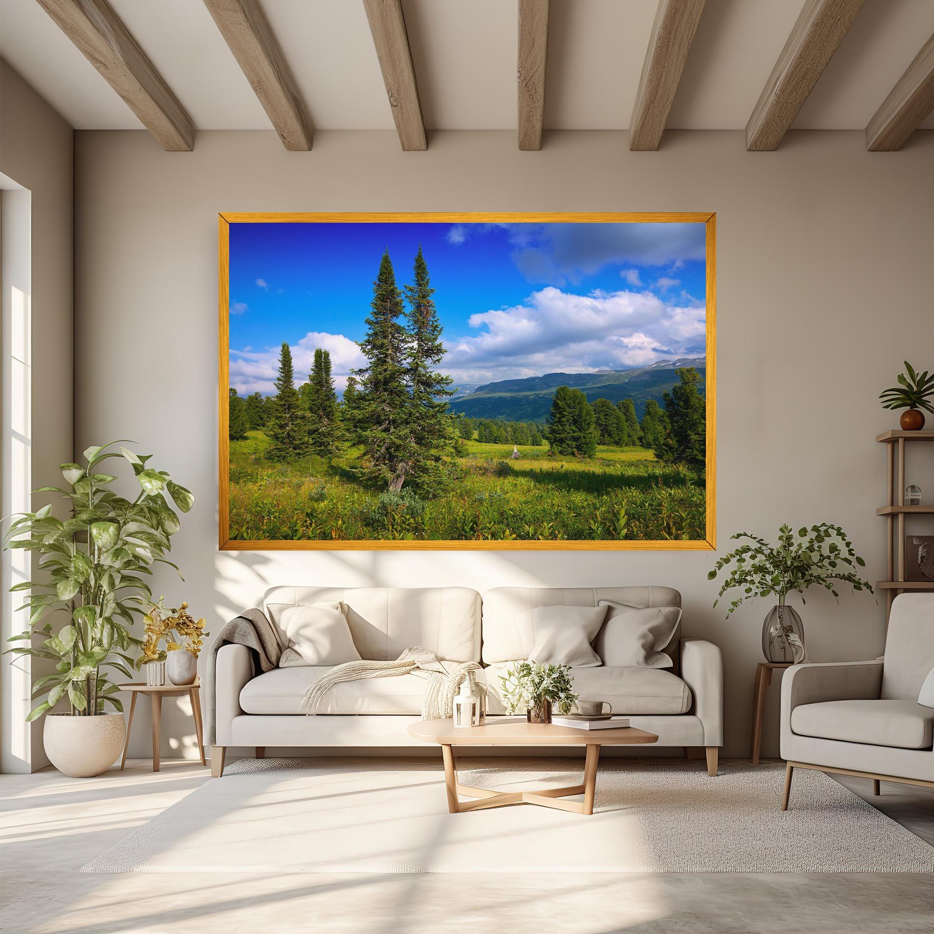 Tablou Canvas Morning Sunny Field mockup 6