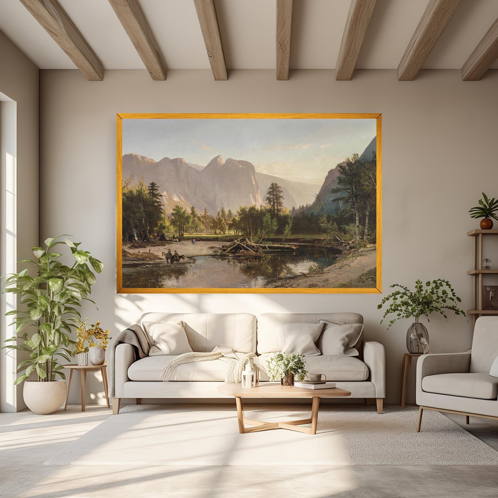 Tablou Canvas Small Lake Forest mockup 6