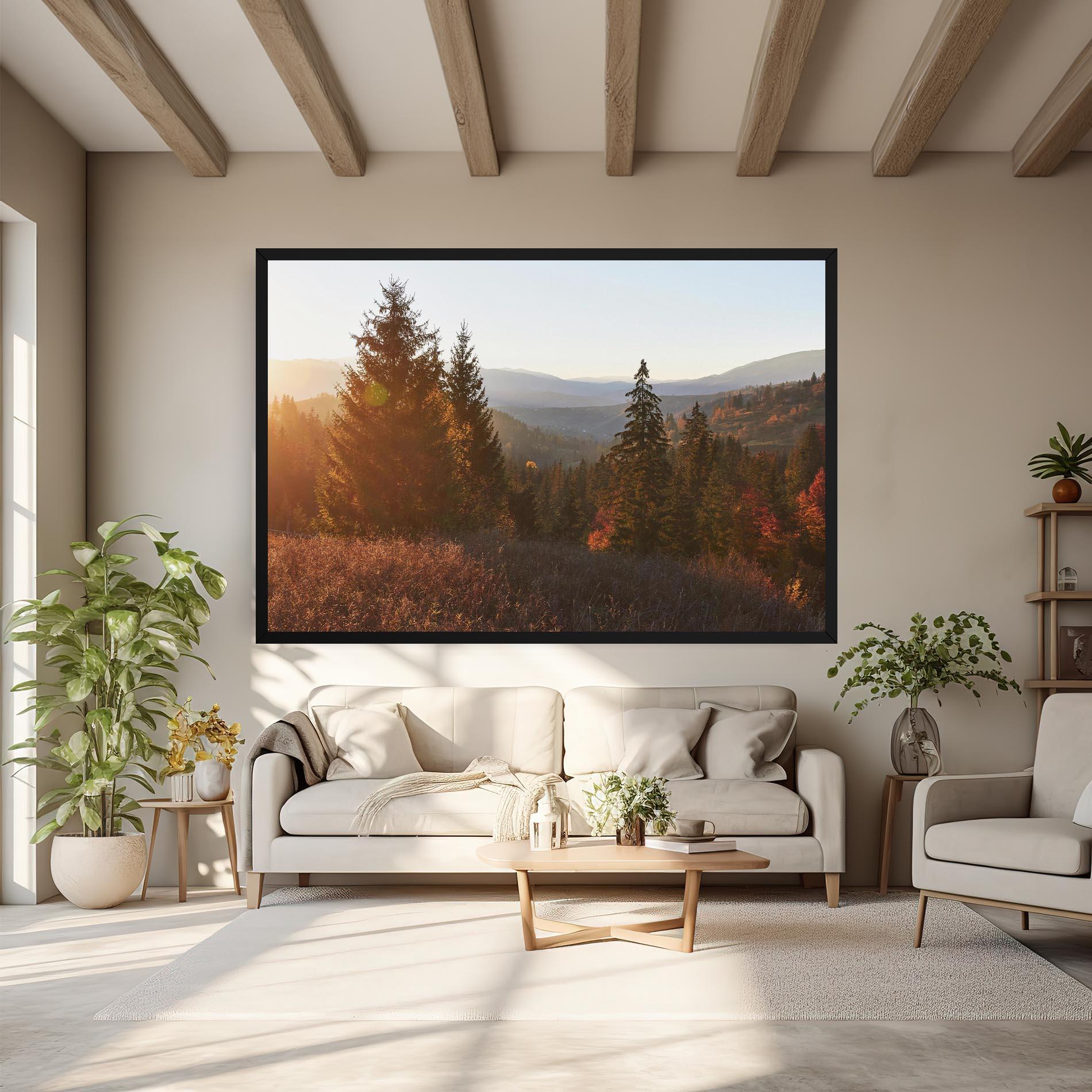 Tablou Canvas Autumn Morning mockup 6