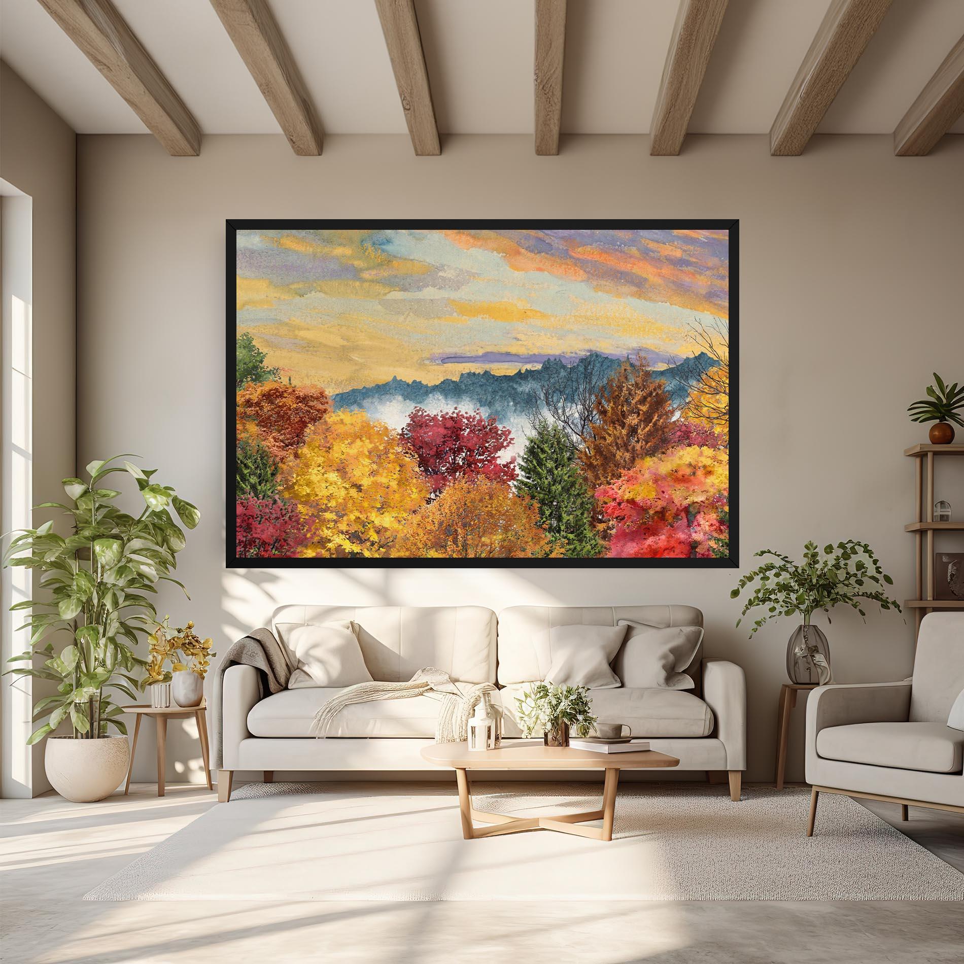 Tablou Canvas Mix Color Trees mockup 6