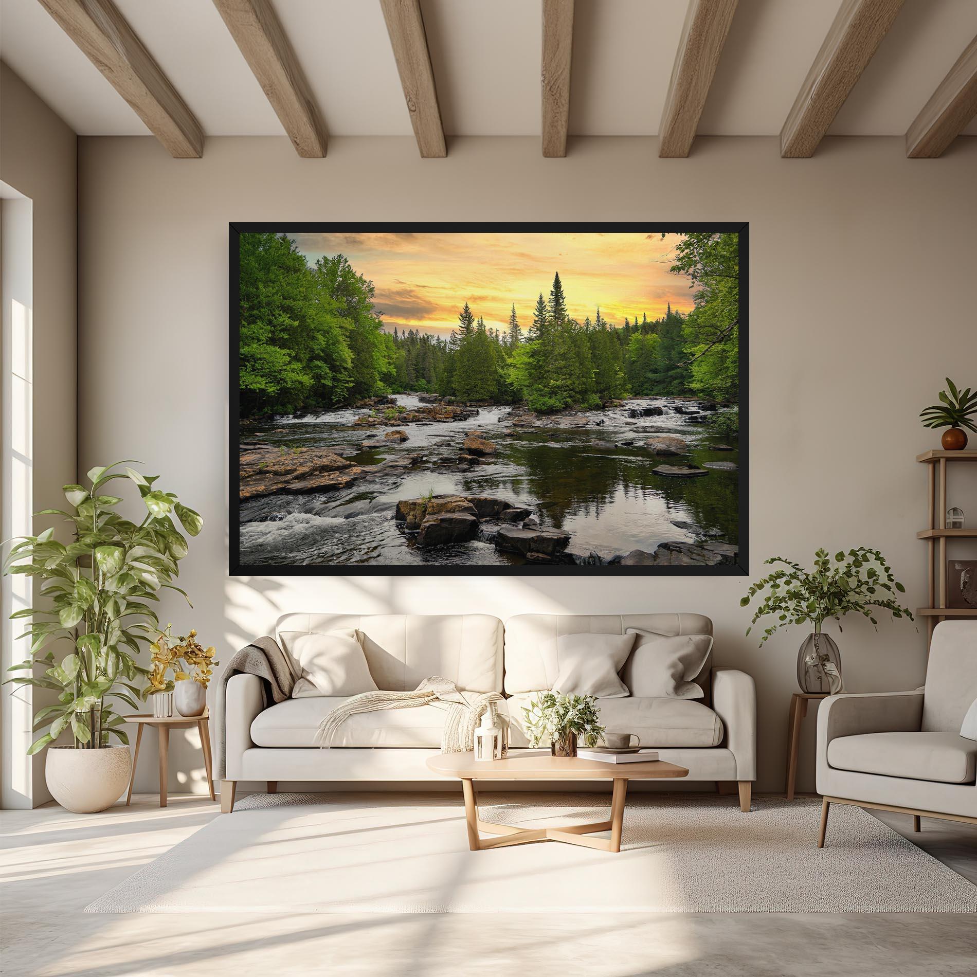 Tablou Canvas Small River Forest mockup 6