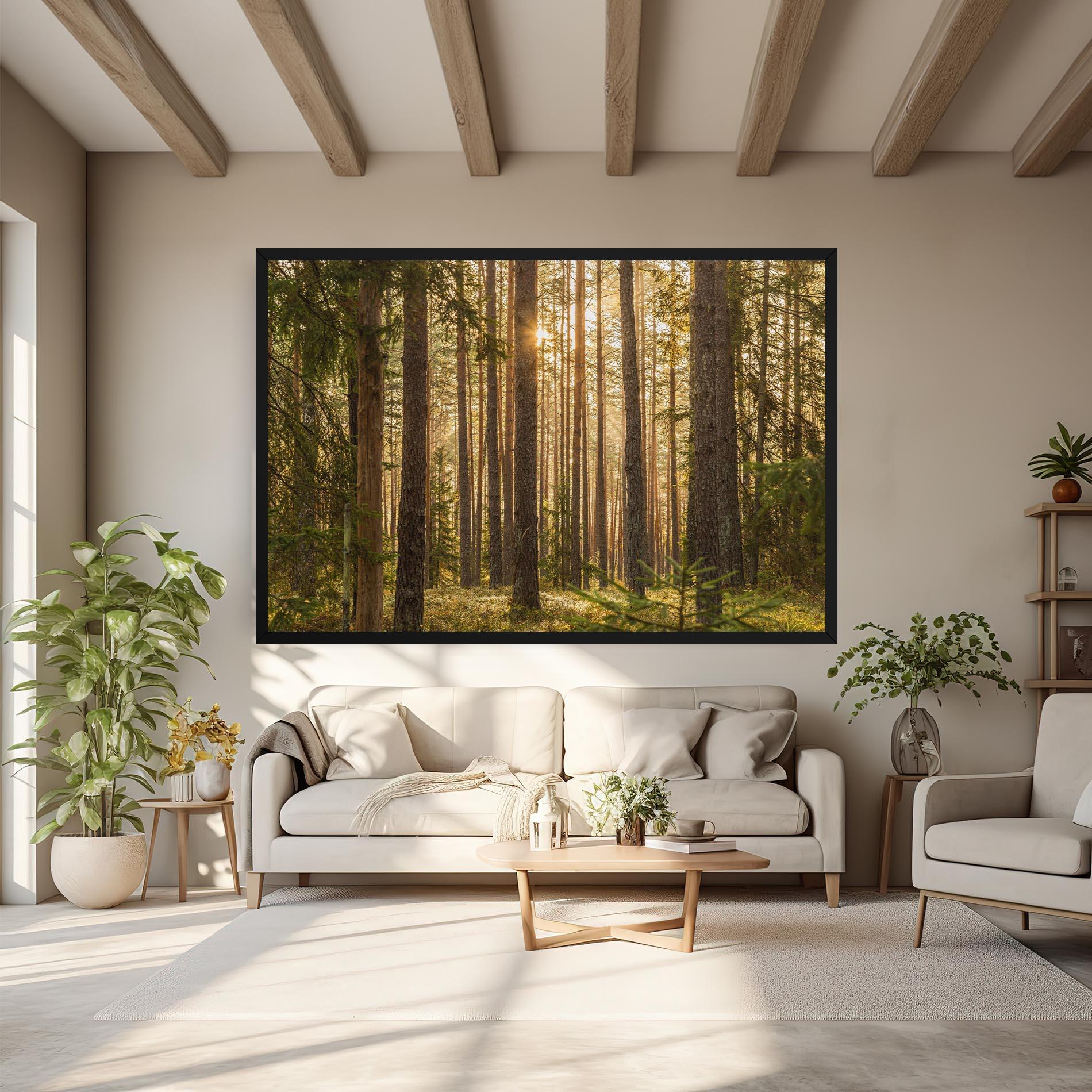 Tablou Canvas Sunrise Forest mockup 6